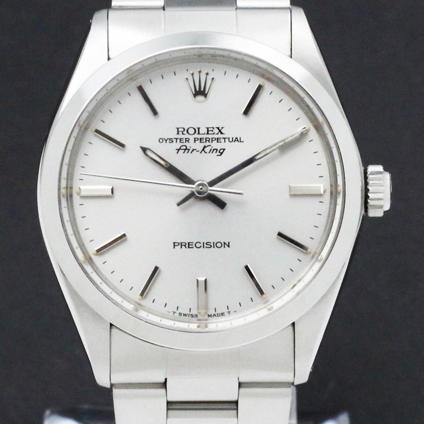 Rolex Air-King 5500 (1983) - Grey dial 34 mm Steel case (1/6)