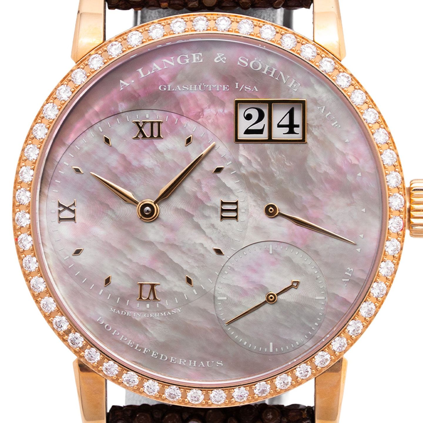 A. Lange & Söhne Little Lange 1 813.043 (Unknown (random serial)) - Black dial Rose Gold case (2/8)