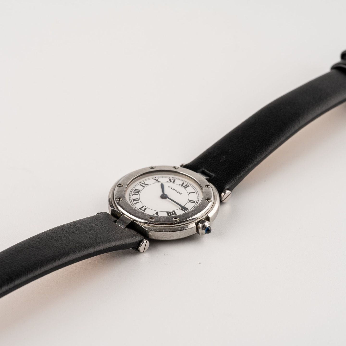 Cartier Santos 8192 (Unknown (random serial)) - Black dial 33 mm Steel case (7/8)
