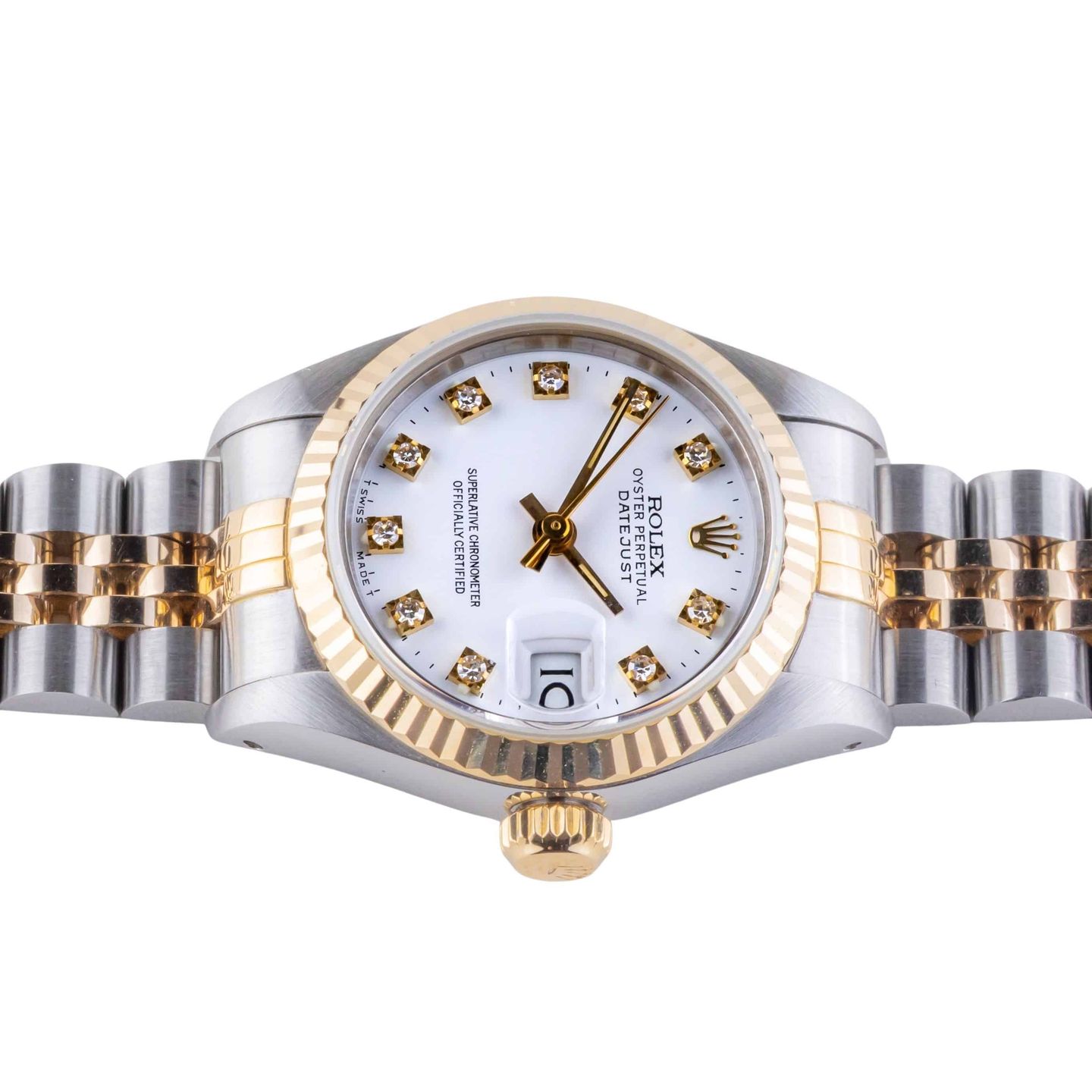Rolex Lady-Datejust 69173 (1985) - White dial 26 mm Gold/Steel case (6/8)
