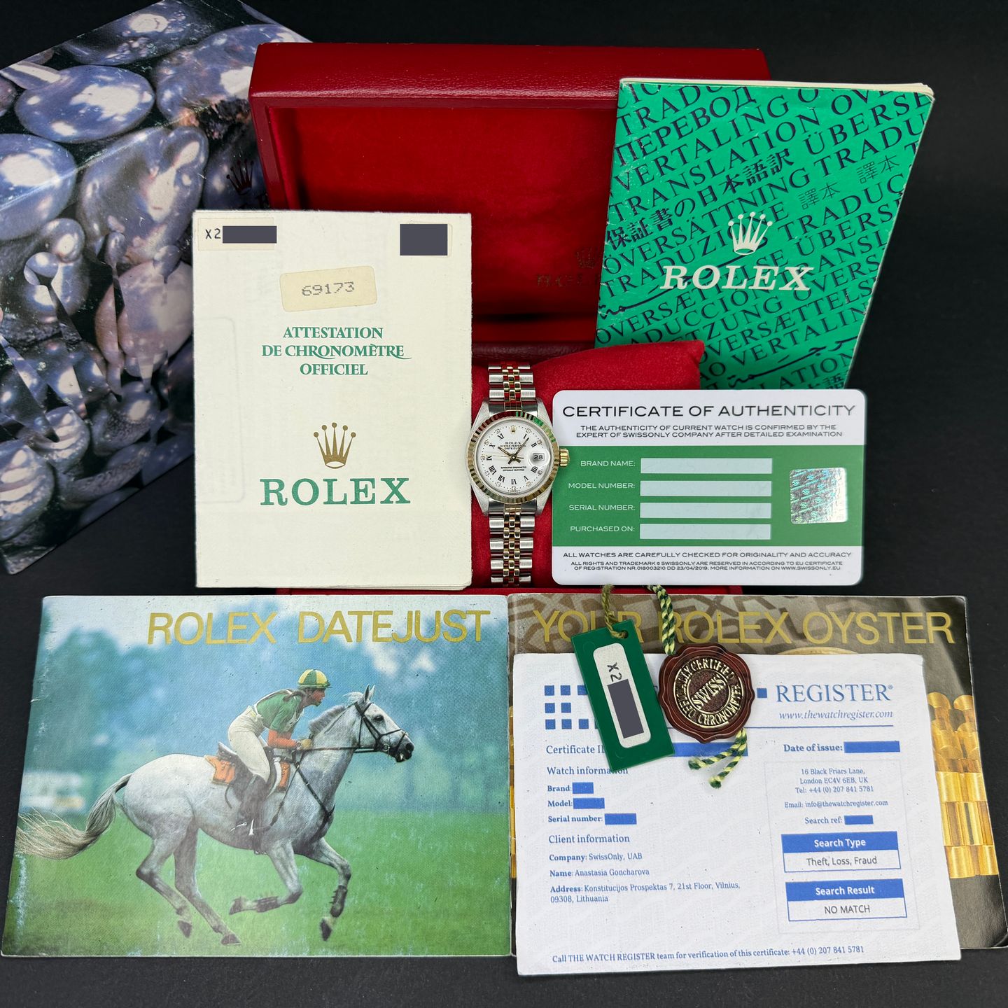Rolex Lady-Datejust 69173 (1991) - Wit wijzerplaat 26mm Goud/Staal (3/8)