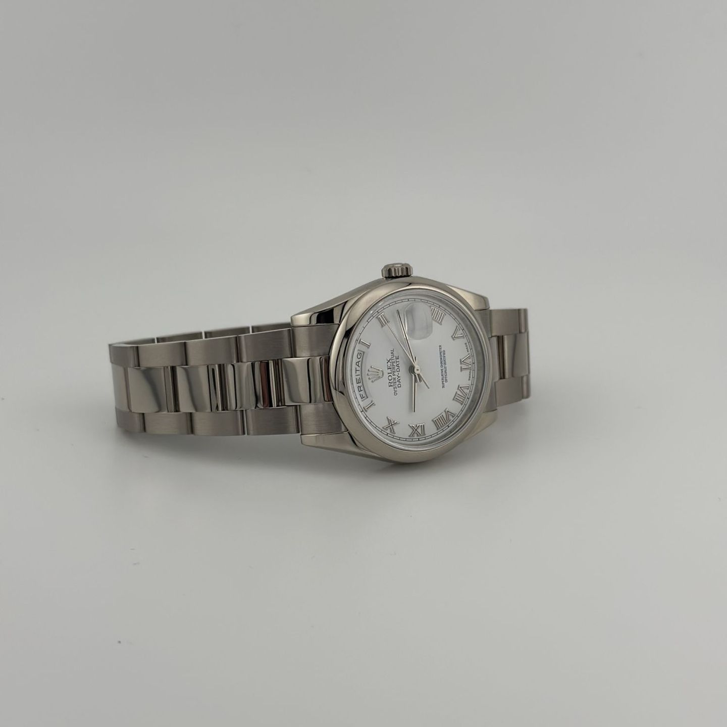 Rolex Day-Date 36 118209 (2003) - White dial 36 mm White Gold case (6/8)