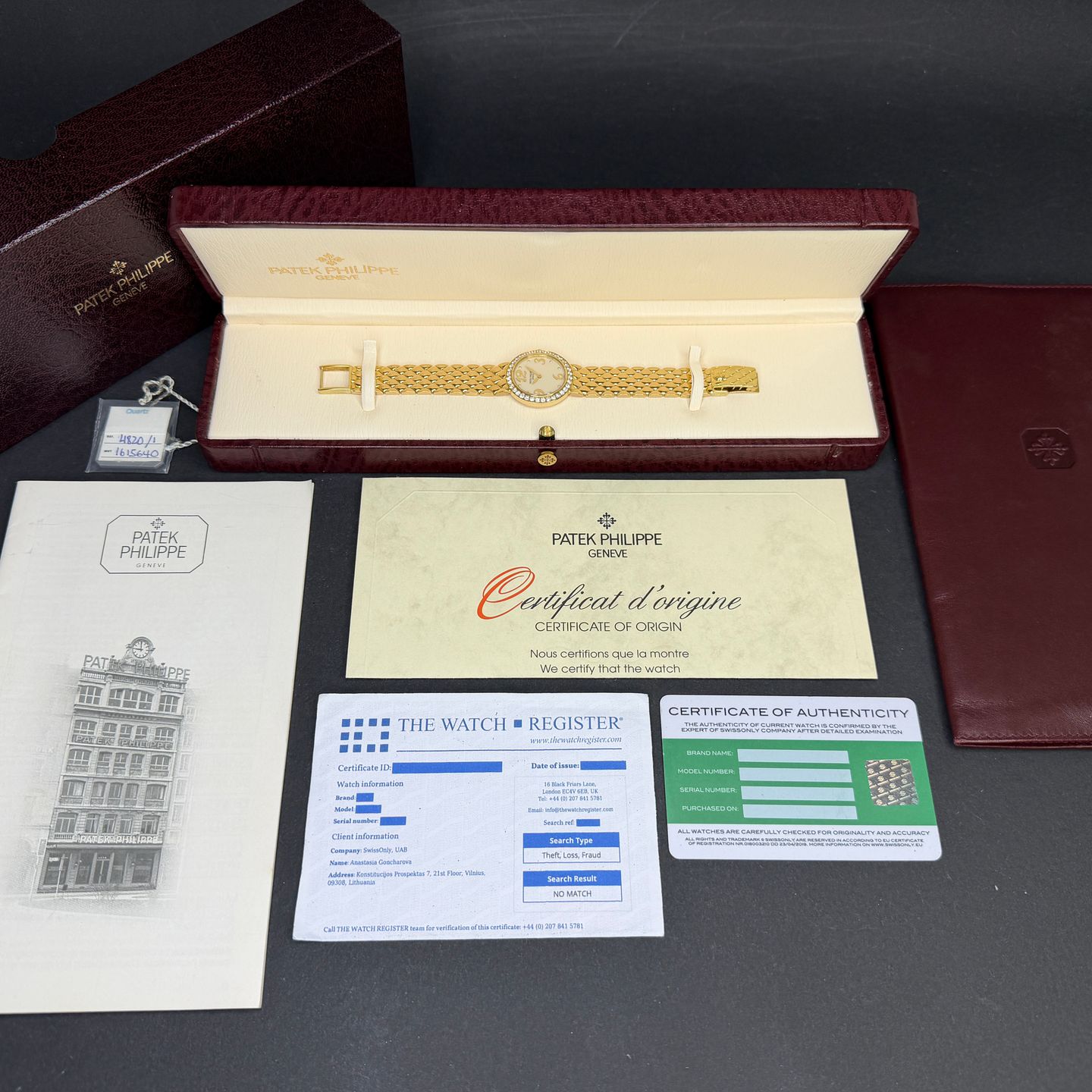 Patek Philippe Calatrava 4820 (Onbekend (willekeurig serienummer)) - Wit wijzerplaat 27mm Geelgoud (3/8)