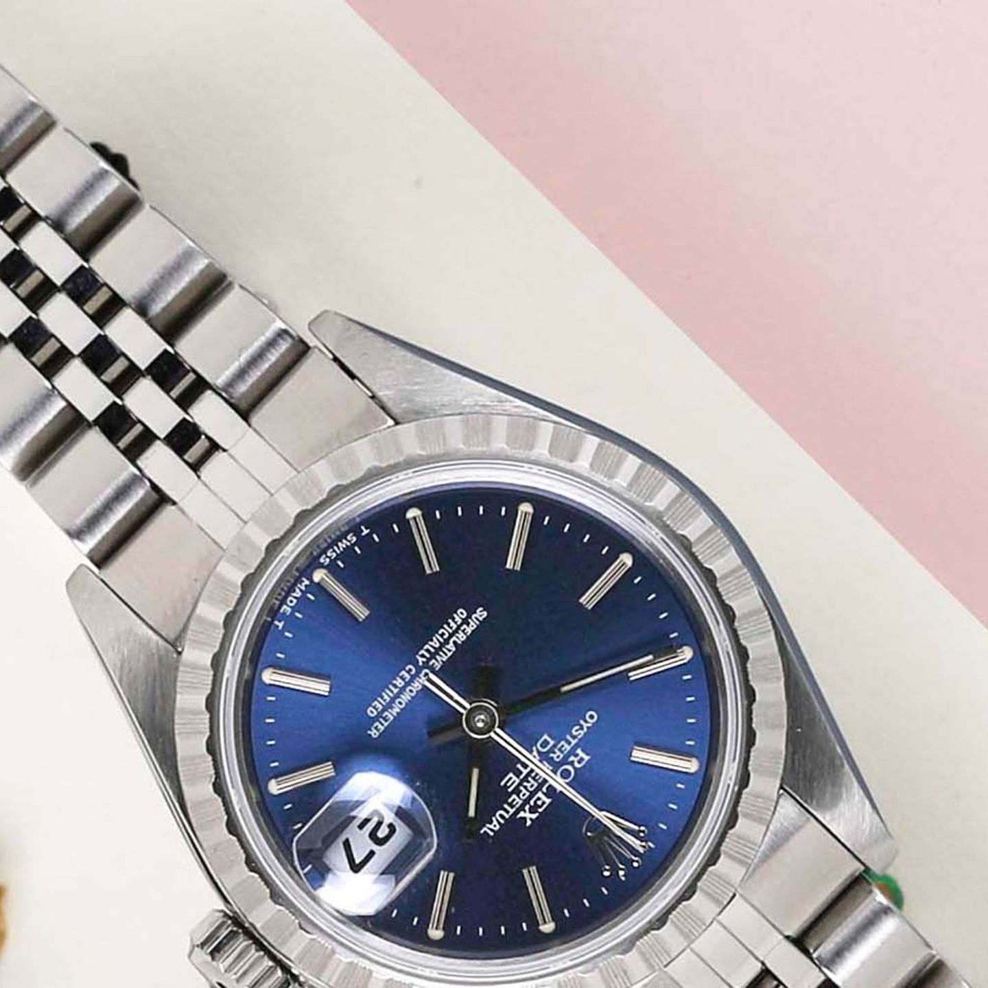 Rolex Oyster Perpetual Lady Date 69240 (1996) - 26mm Staal (4/8)