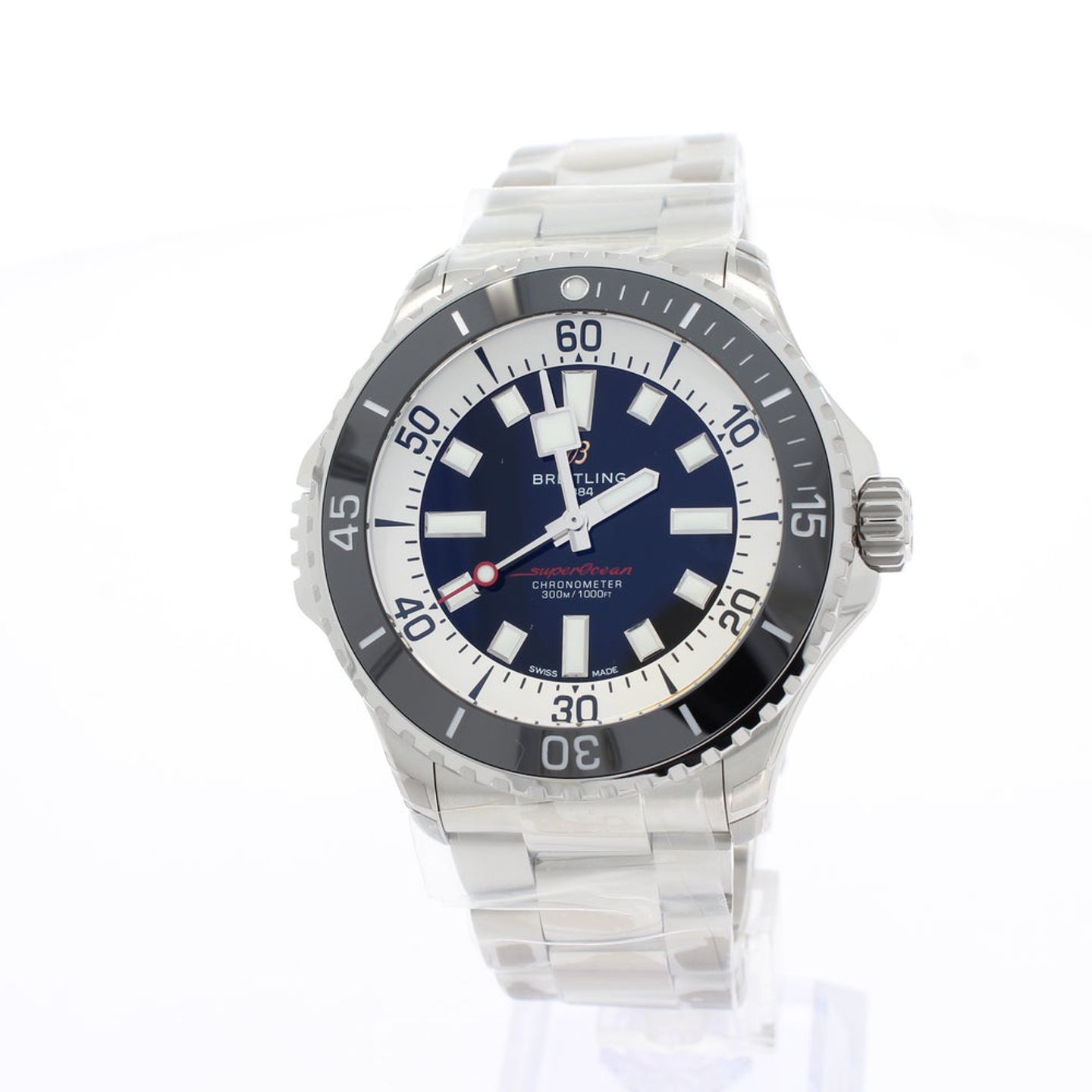 Breitling Superocean A17378211B1A1 (2026) - Zwart wijzerplaat 46mm Staal (1/4)