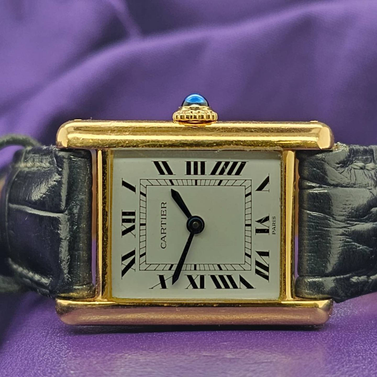 Cartier Tank Louis Cartier 78078 (Unknown (random serial)) - White dial 21 mm Yellow Gold case (5/5)