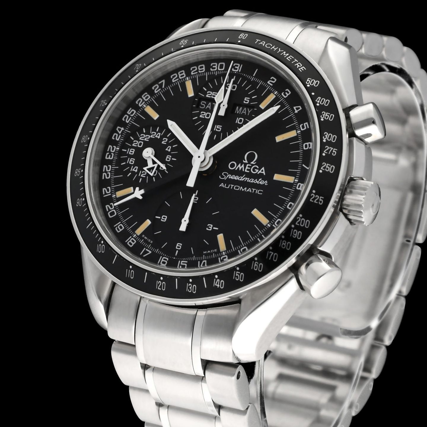 Omega Speedmaster Day Date 3520.50.00 (1998) - Black dial 39 mm Steel case (7/8)