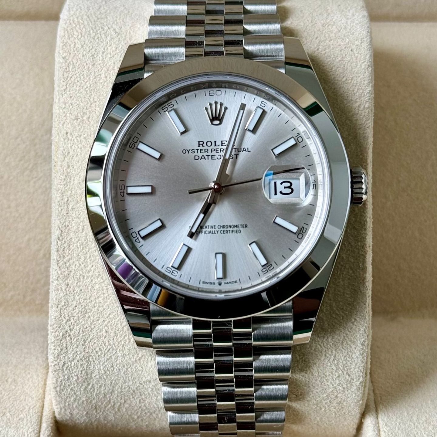 Rolex Datejust 41 126300 (2020) - Silver dial 41 mm Steel case (2/7)