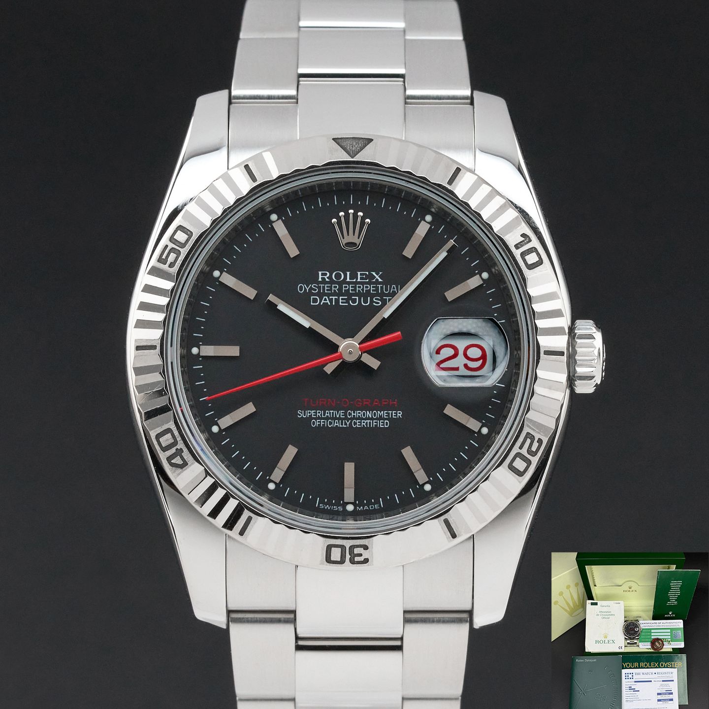 Rolex Datejust Turn-O-Graph 116264 (2007) - 36mm Staal (1/8)