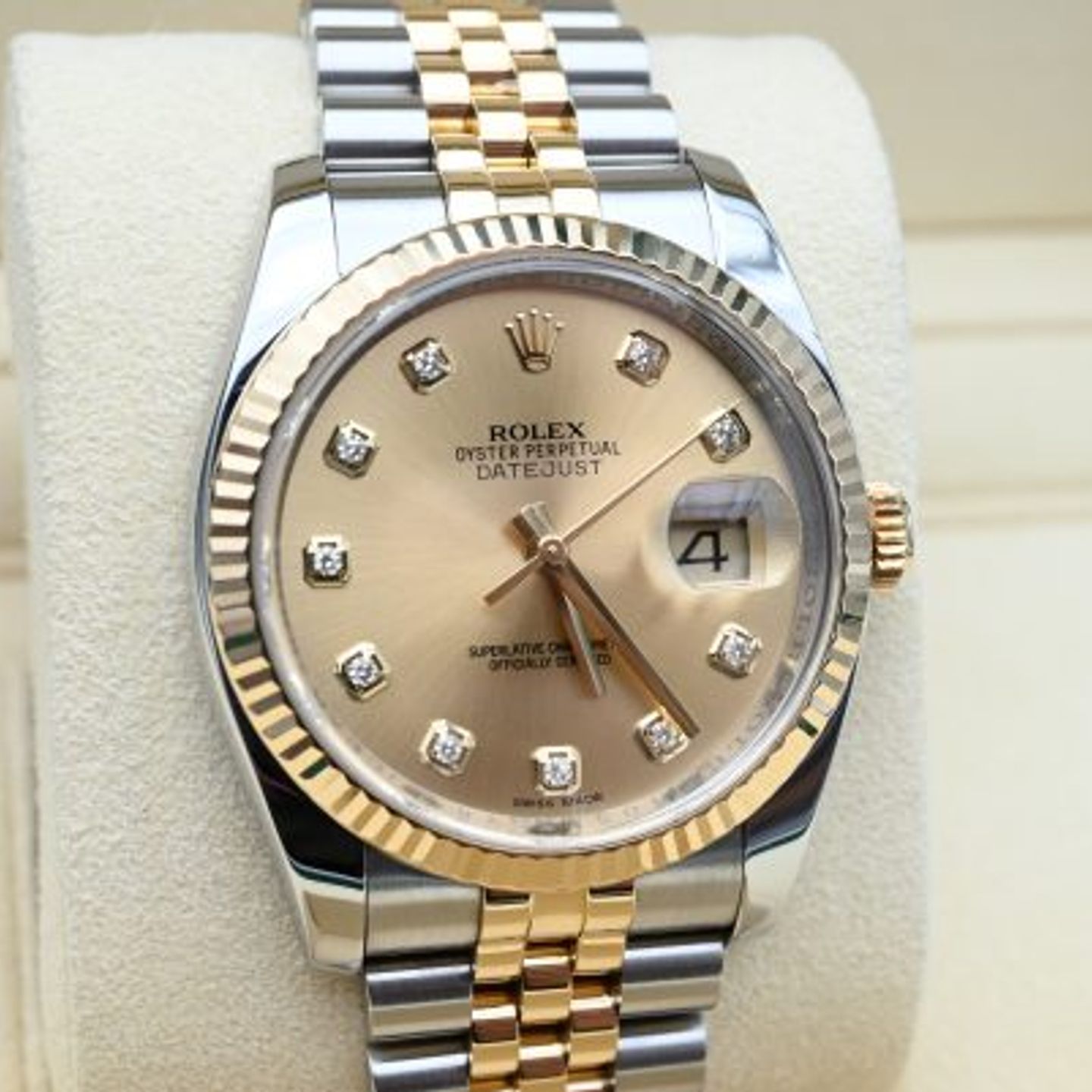 Rolex Datejust 36 116233 (2014) - Champagne dial 36 mm Gold/Steel case (6/8)