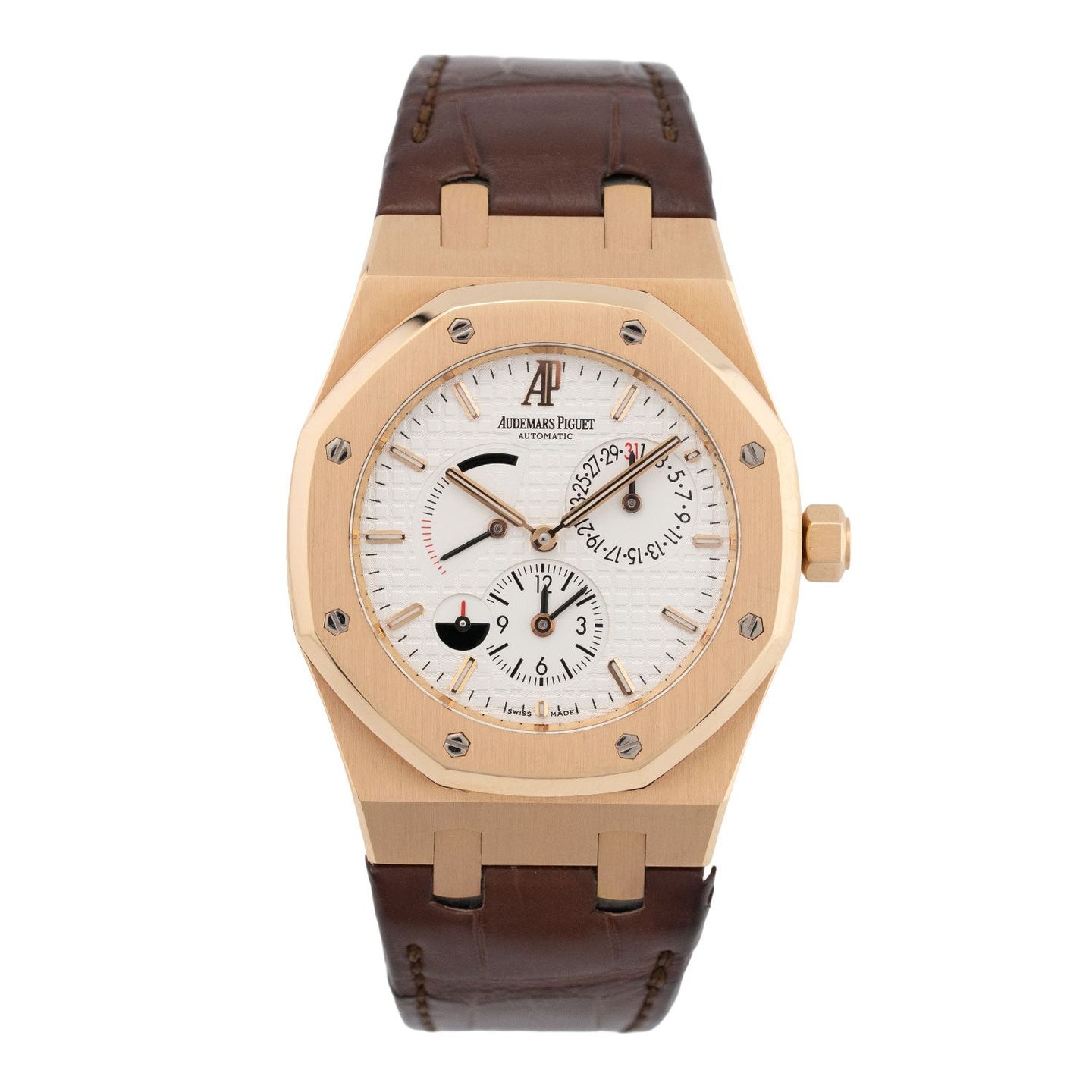 Audemars Piguet Royal Oak Dual Time 26120OR.OO.D088CR.01 (2007) - Silver dial 39 mm Rose Gold case (1/6)