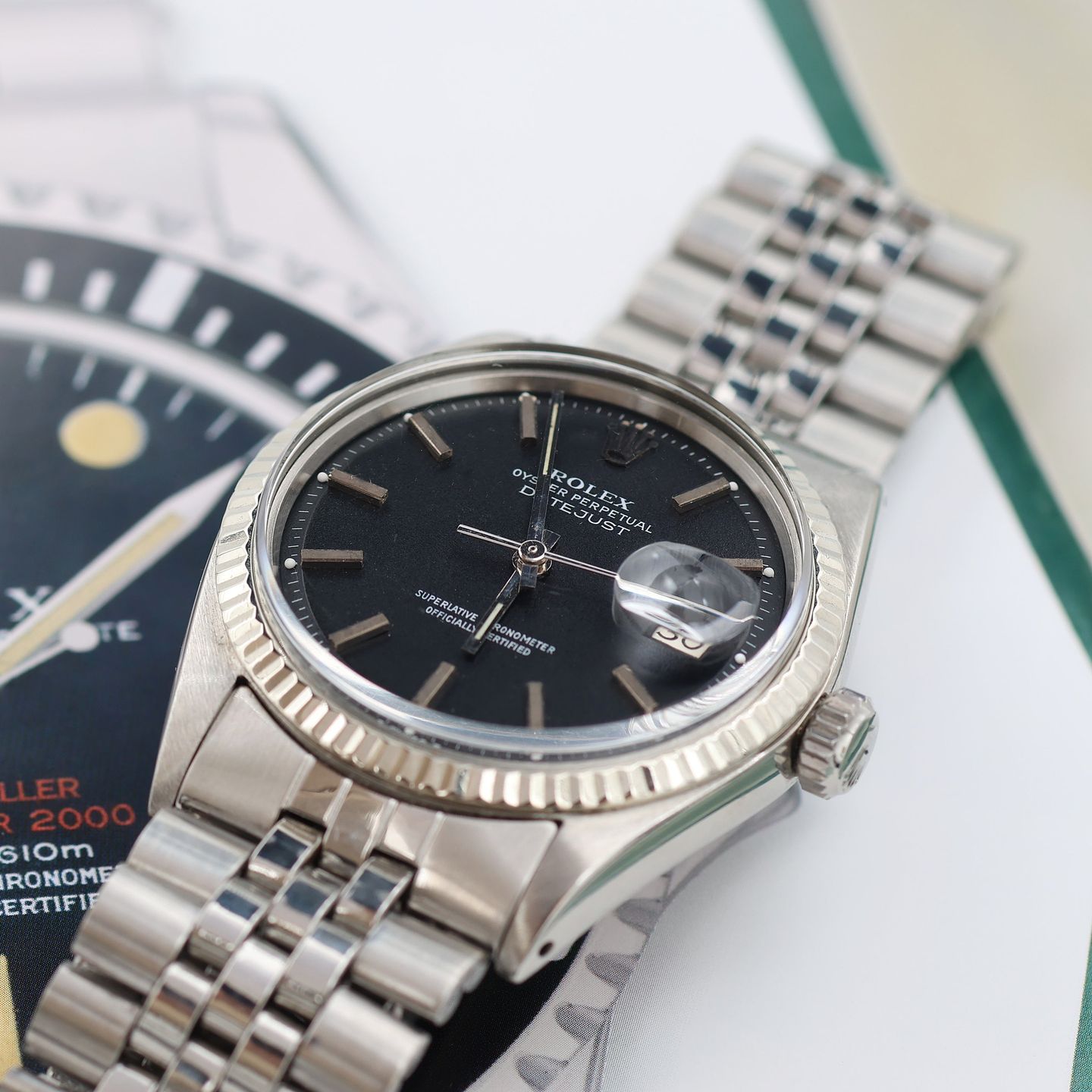 Rolex Datejust 1601 (Onbekend (willekeurig serienummer)) - Zwart wijzerplaat 36mm Staal (4/8)