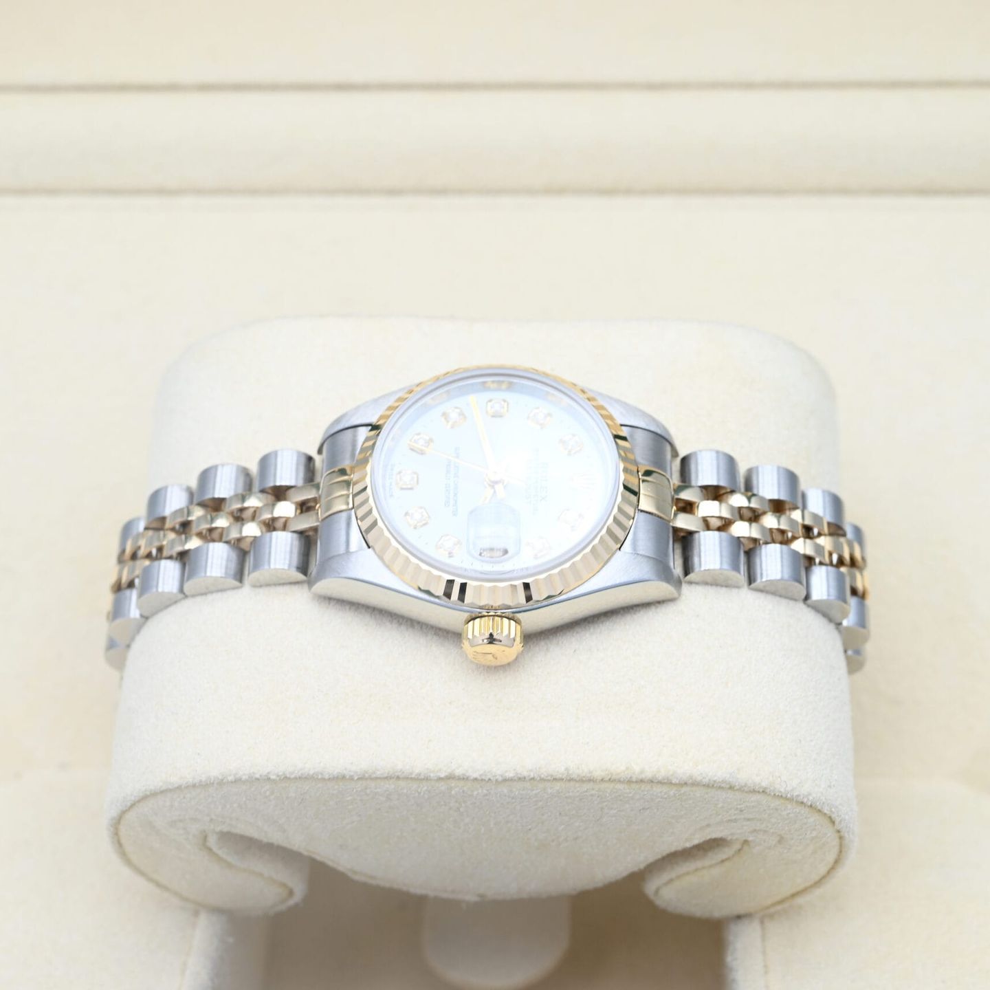 Rolex Lady-Datejust 69173 (1996) - Wit wijzerplaat 26mm Goud/Staal (4/7)