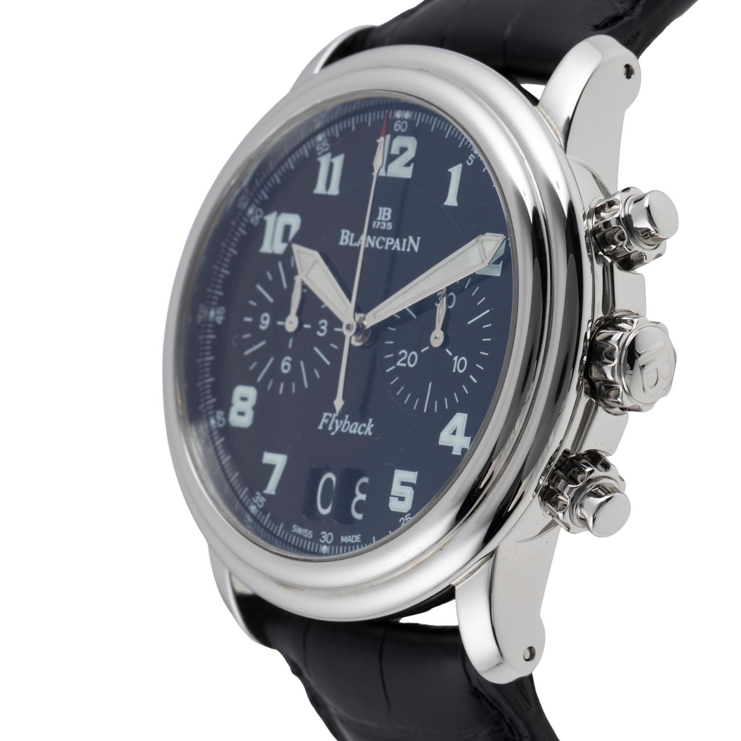 Blancpain Léman Fly-Back 2885F-1130-53B (2010) - Black dial 41 mm Steel case (6/8)