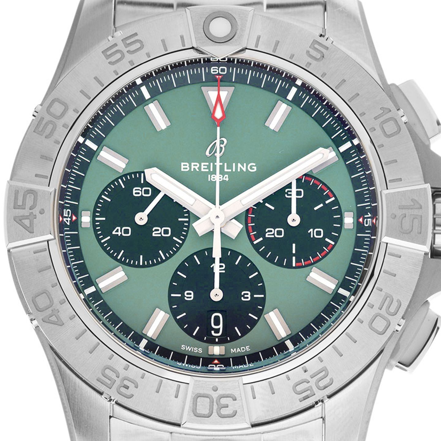 Breitling Avenger AB0147101L1A1 (2024) - Groen wijzerplaat 44mm Staal (1/6)