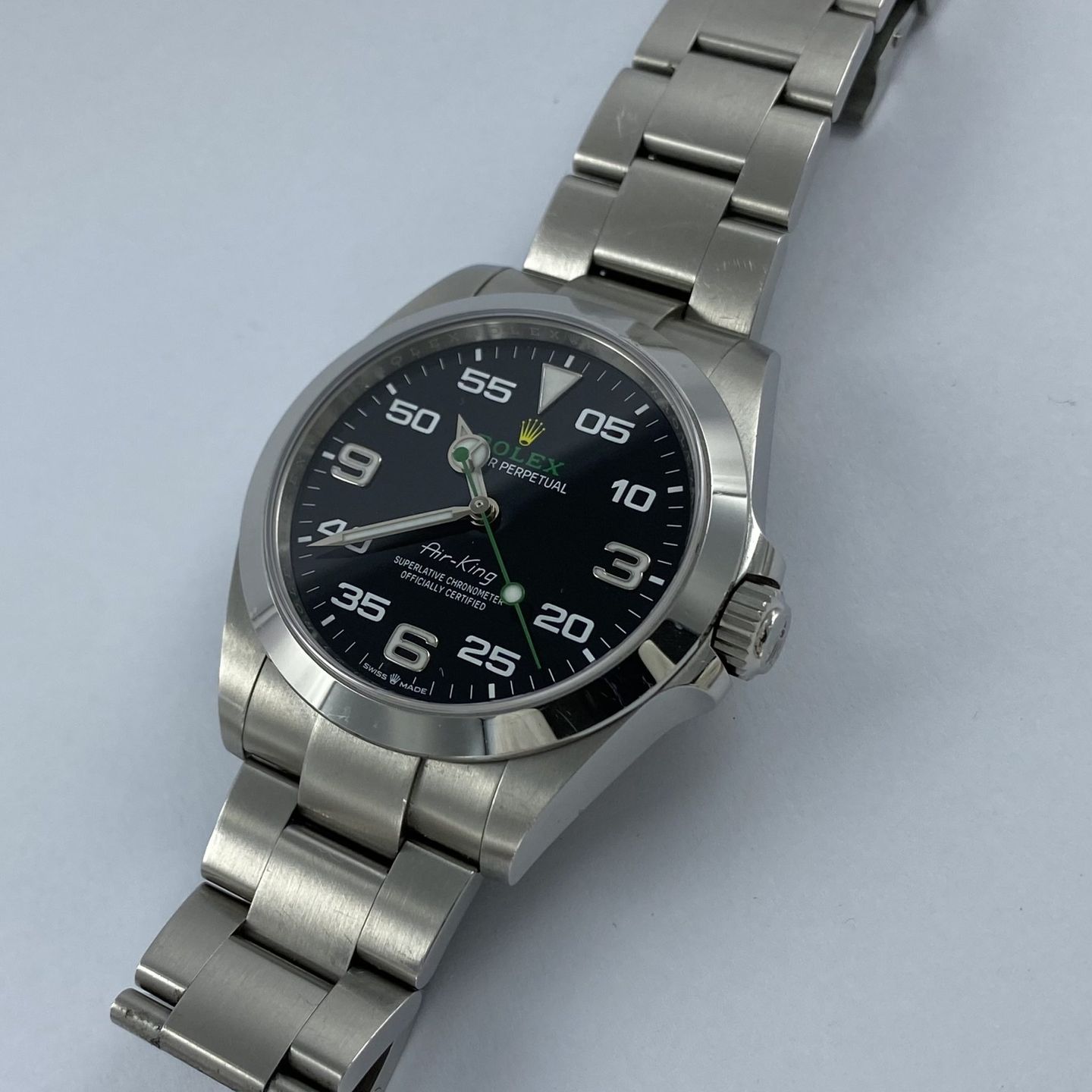 Rolex Air-King 126900 (2022) - Black dial 40 mm Steel case (4/7)