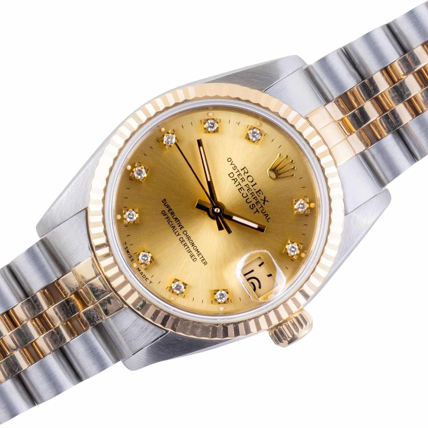 Rolex Datejust 31 68273 (1991) - Champagne dial 31 mm Gold/Steel case (1/8)