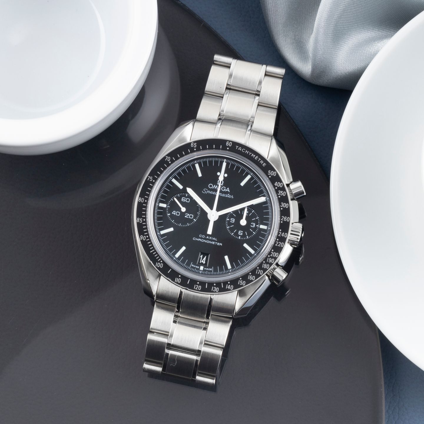 Omega Speedmaster 311.30.44.51.01.002 (2012) - Zwart wijzerplaat 44mm Staal (1/8)