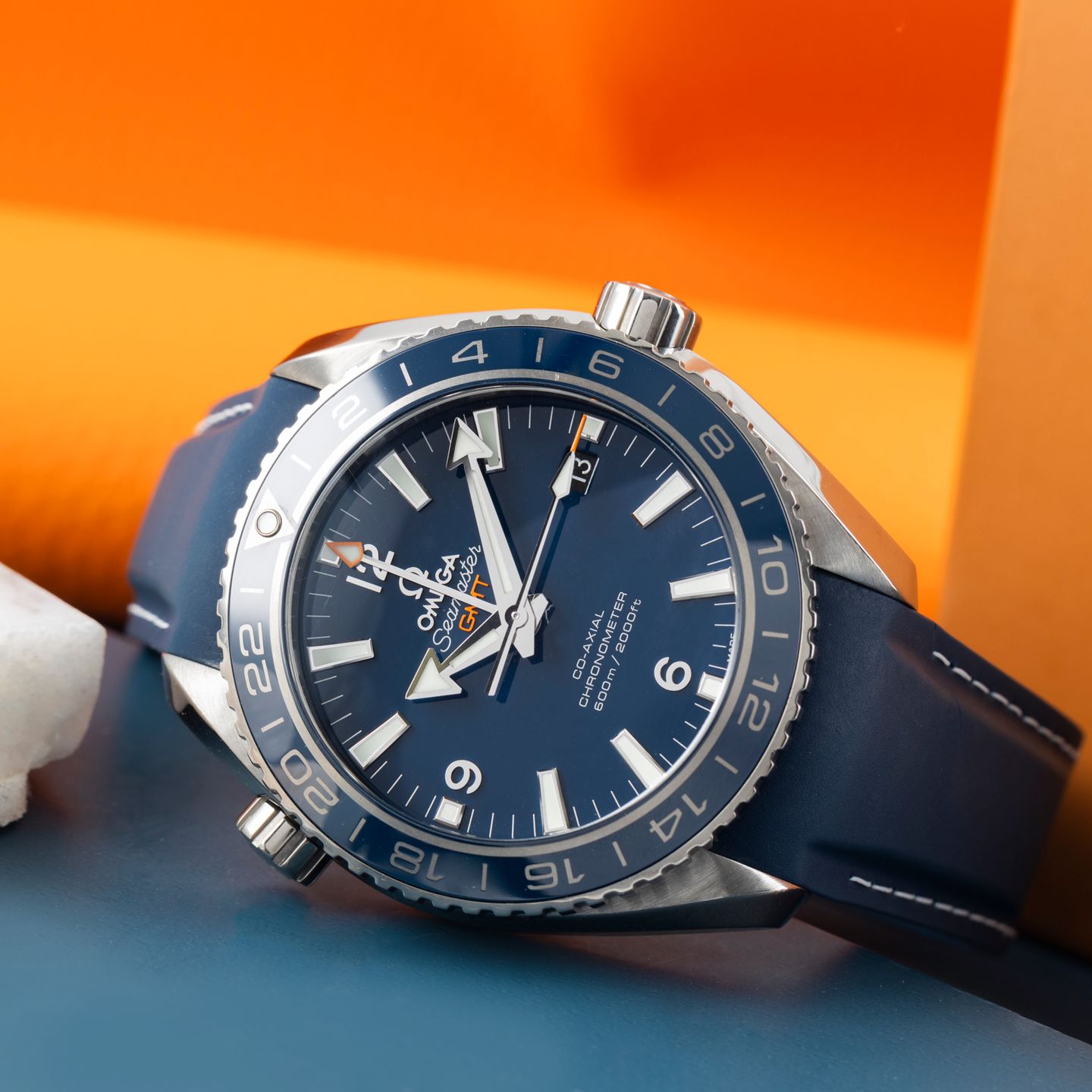 Omega Seamaster Planet Ocean 232.92.44.22.03.001 (Onbekend (willekeurig serienummer)) - Blauw wijzerplaat 44mm Titanium (2/8)