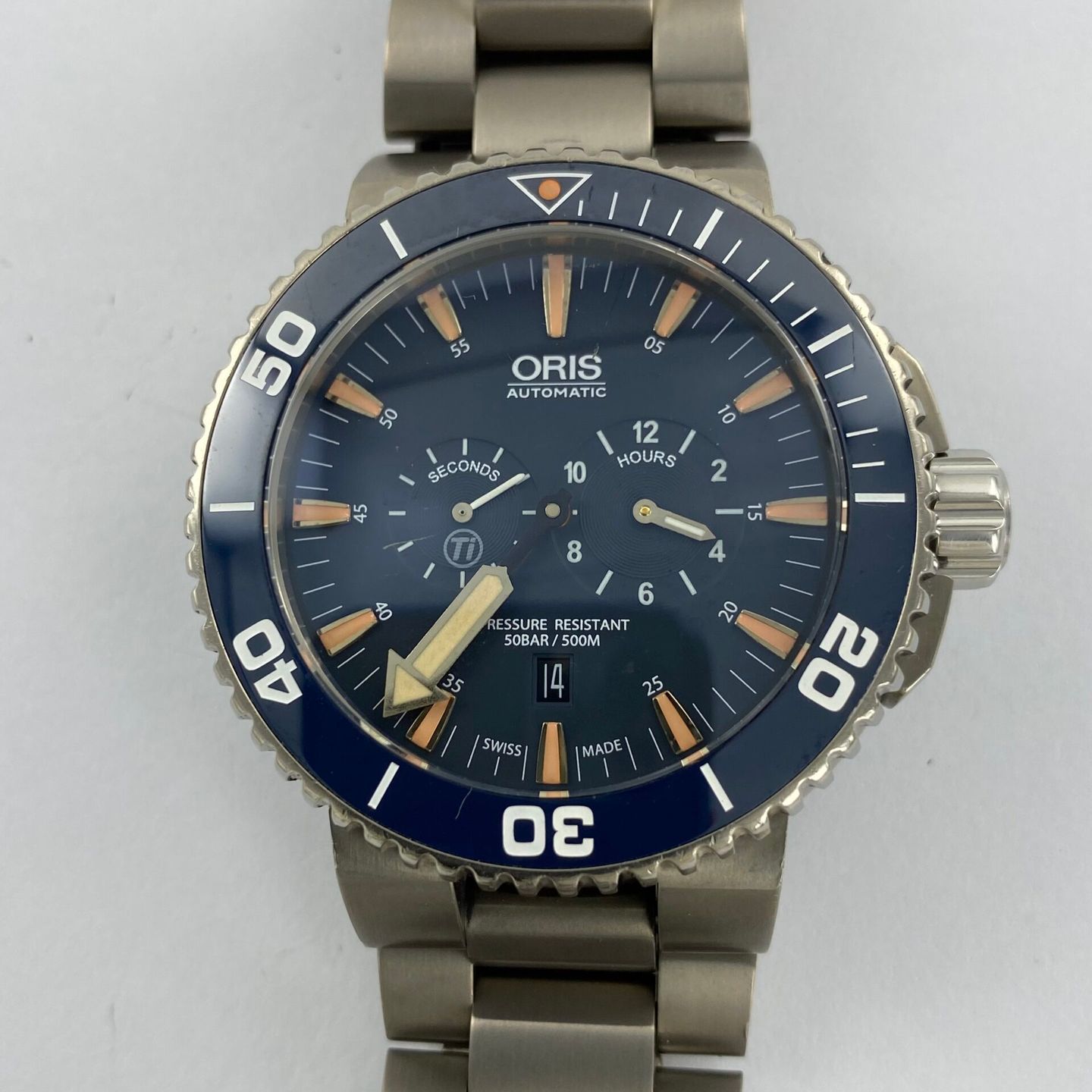 Oris Tubbataha Limited Edition - (Unknown (random serial)) - Blue dial 46 mm Titanium case (6/8)
