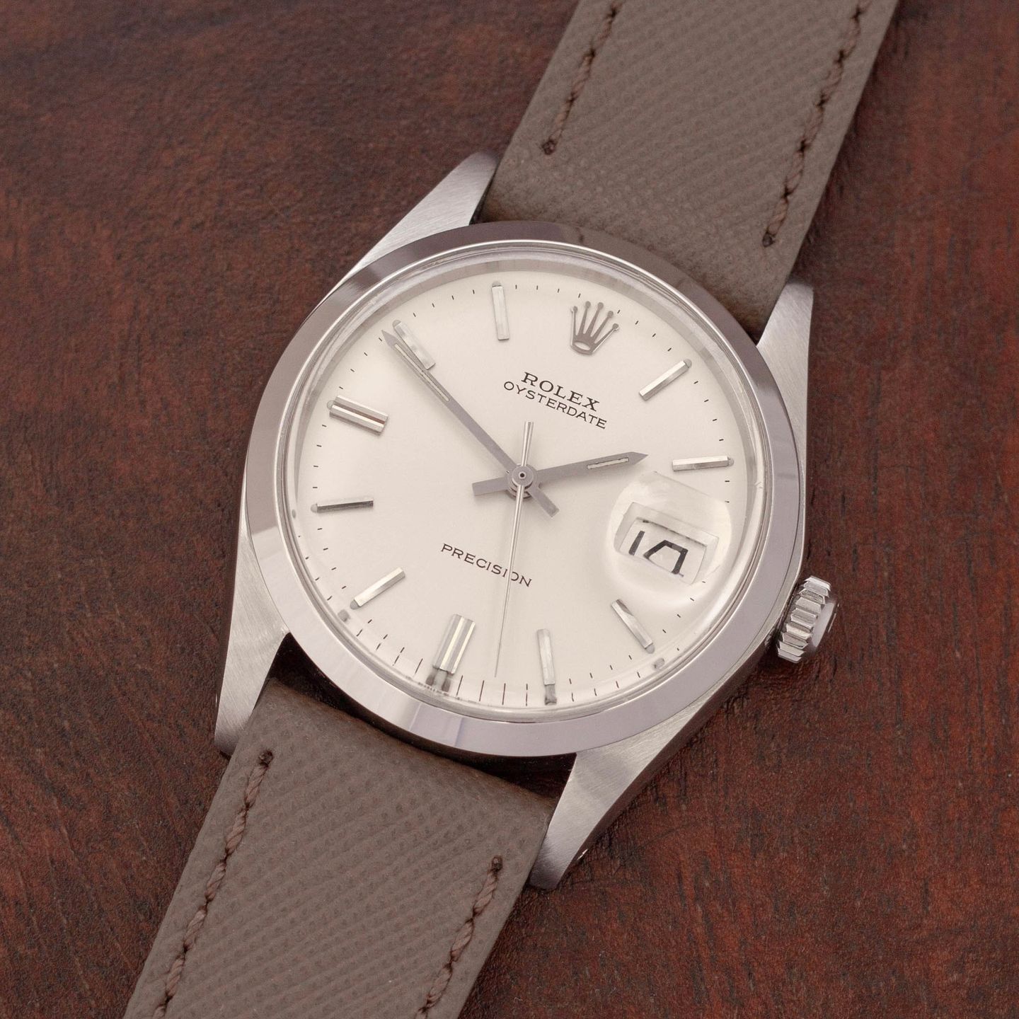 Rolex Oyster Precision 6694 (1972) - Zilver wijzerplaat 34mm Staal (4/8)