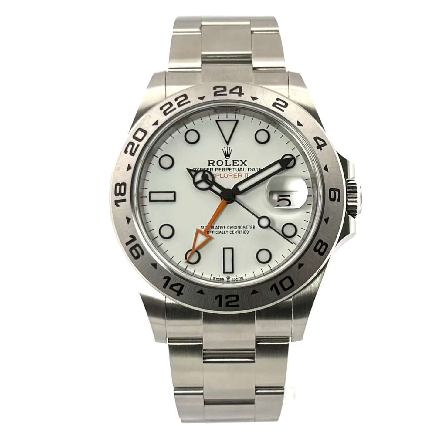 Rolex Explorer II 226570 (2022) - Wit wijzerplaat 42mm Staal (1/7)