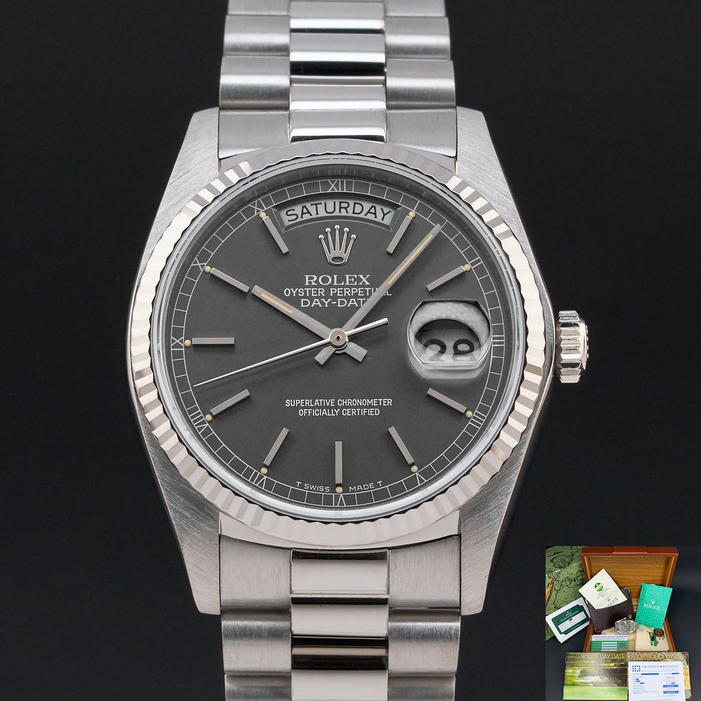 Rolex Day-Date 36 18039 (1979) - 36 mm White Gold case (1/8)