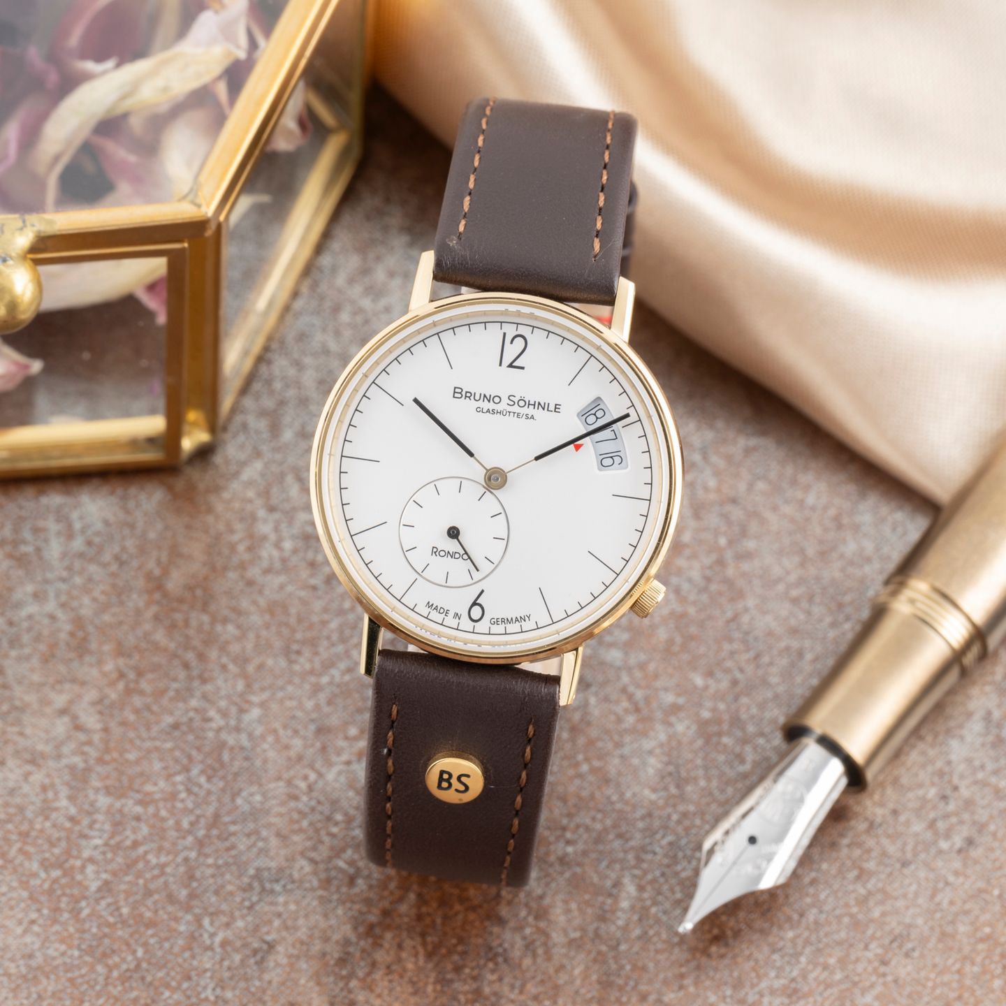 Bruno Söhnle Rondo 17-33192-261 (2025) - White dial 33 mm Gold/Steel case (1/8)