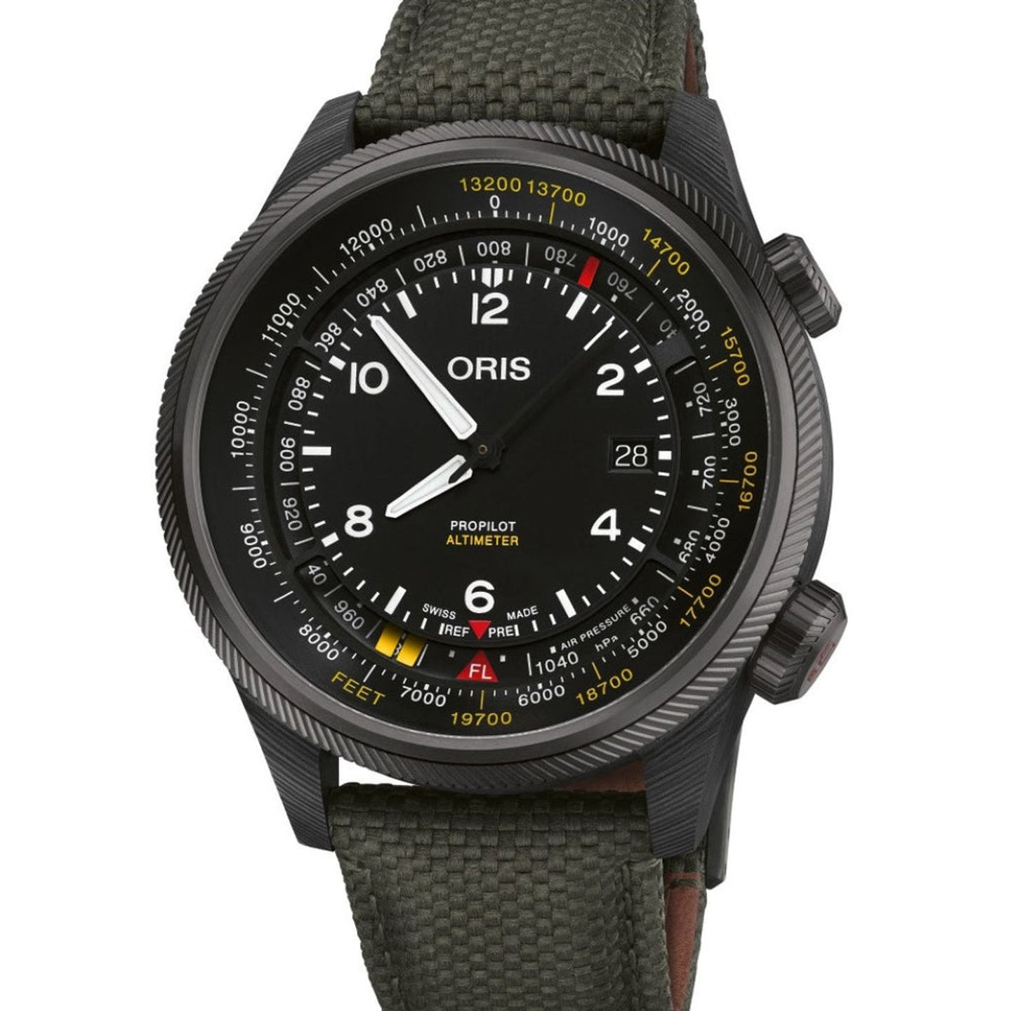 Oris Big Crown ProPilot 01 793 7775 8734-Set (2026) - Zwart wijzerplaat 47mm Carbon (1/1)