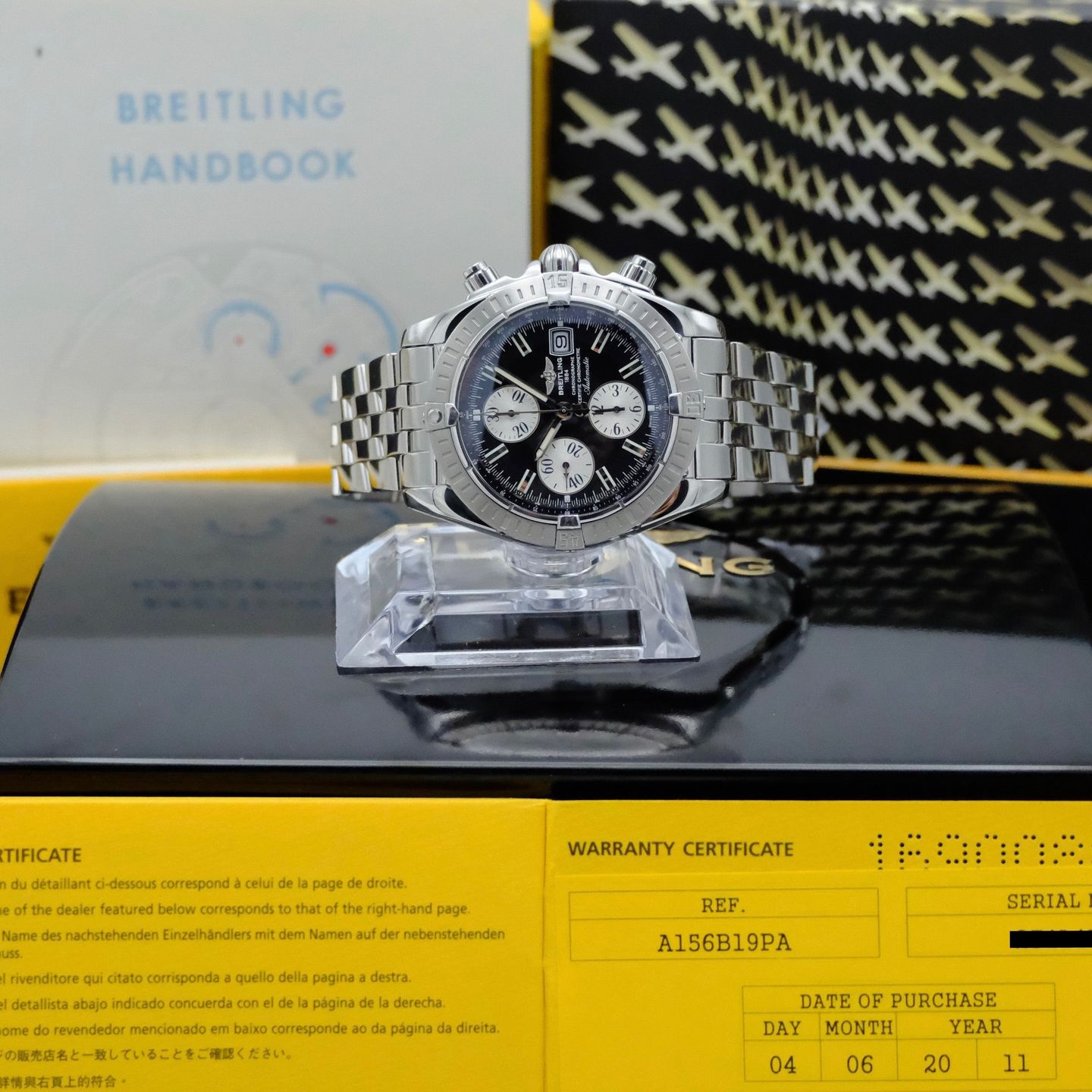 Breitling Chronomat Evolution A13356 (2011) - Zwart wijzerplaat 44mm Staal (3/8)