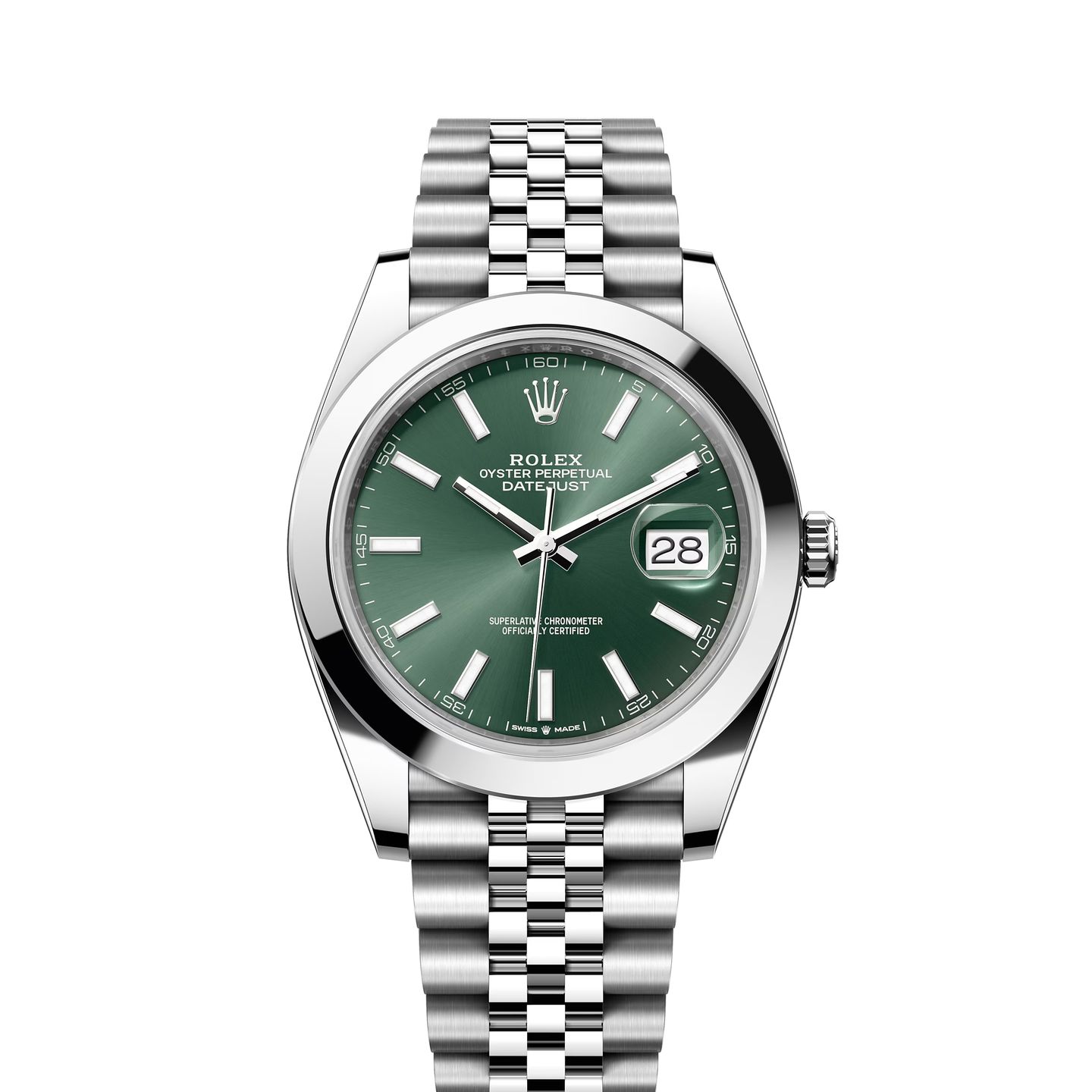 Rolex Datejust 41 126300 (Onbekend (willekeurig serienummer)) - Groen wijzerplaat 41mm Staal (1/8)