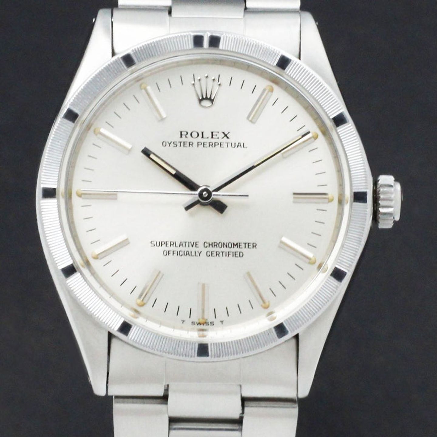 Rolex Oyster Perpetual 1007 (1981) - Zilver wijzerplaat 34mm Staal (1/7)