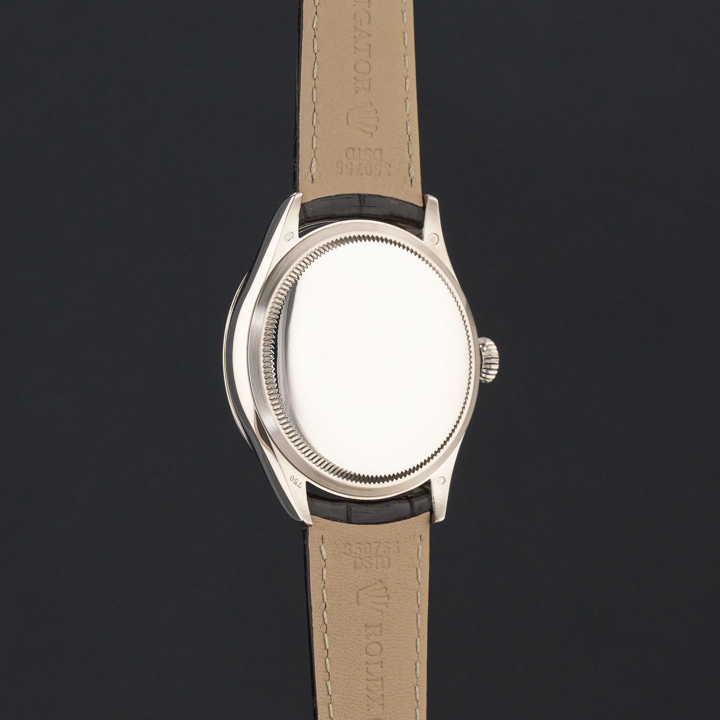 Rolex Cellini Time 50509 (2018) - Black dial 39 mm White Gold case (7/8)