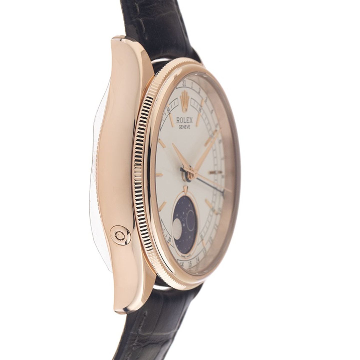 Rolex Cellini Moonphase 50535 (2022) - White dial 39 mm Rose Gold case (5/7)
