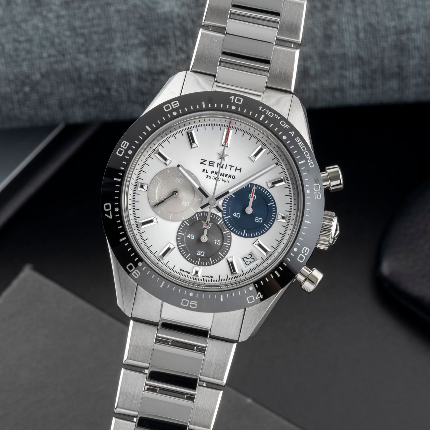 Zenith Chronomaster Sport 03.3100.3600/69.M3100 (Onbekend (willekeurig serienummer)) - Wit wijzerplaat 41mm Staal (3/8)