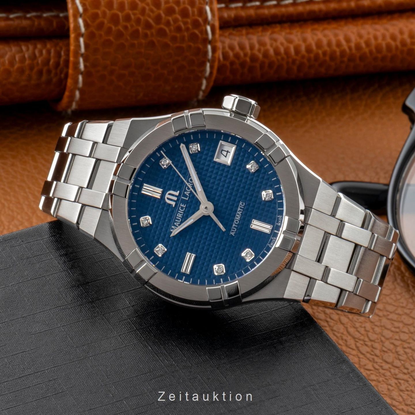 Maurice Lacroix Aikon AI6006-SS002-450-1 (Unknown (random serial)) - Blue dial 35 mm Steel case (2/8)