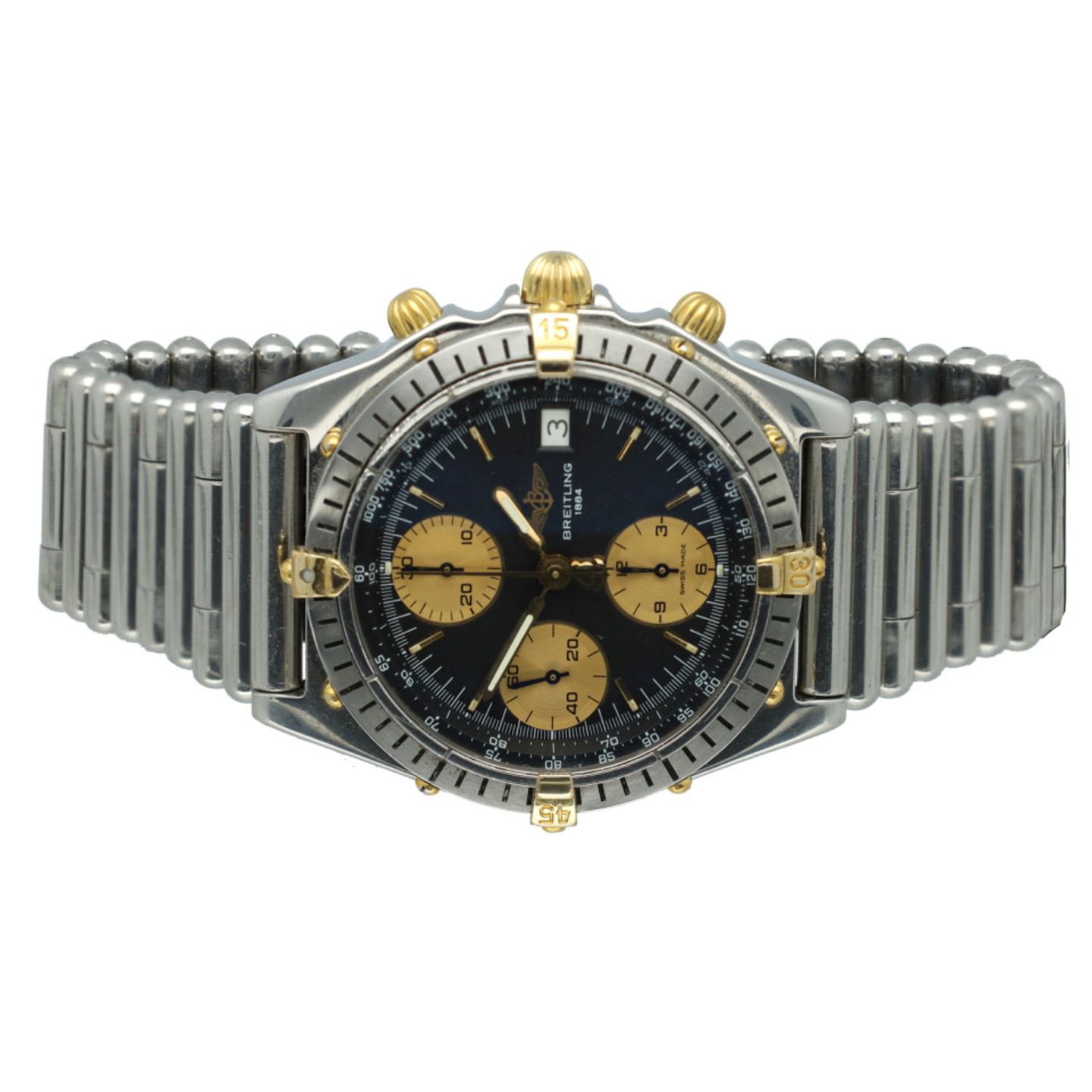 Breitling Chronomat D13047 (1990) - Black dial 39 mm Steel case (5/6)