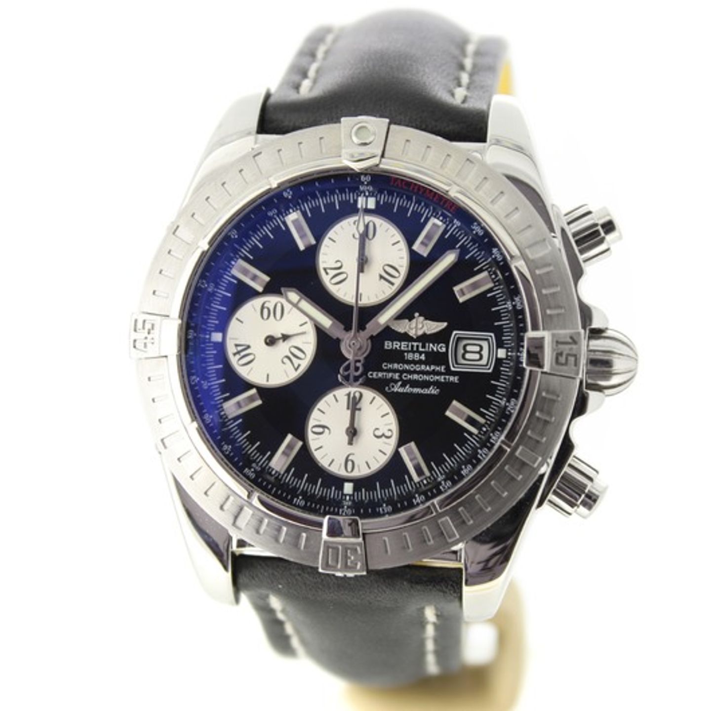 Breitling Chronomat Evolution A13356 (2010) - Zwart wijzerplaat 48mm Staal (1/7)