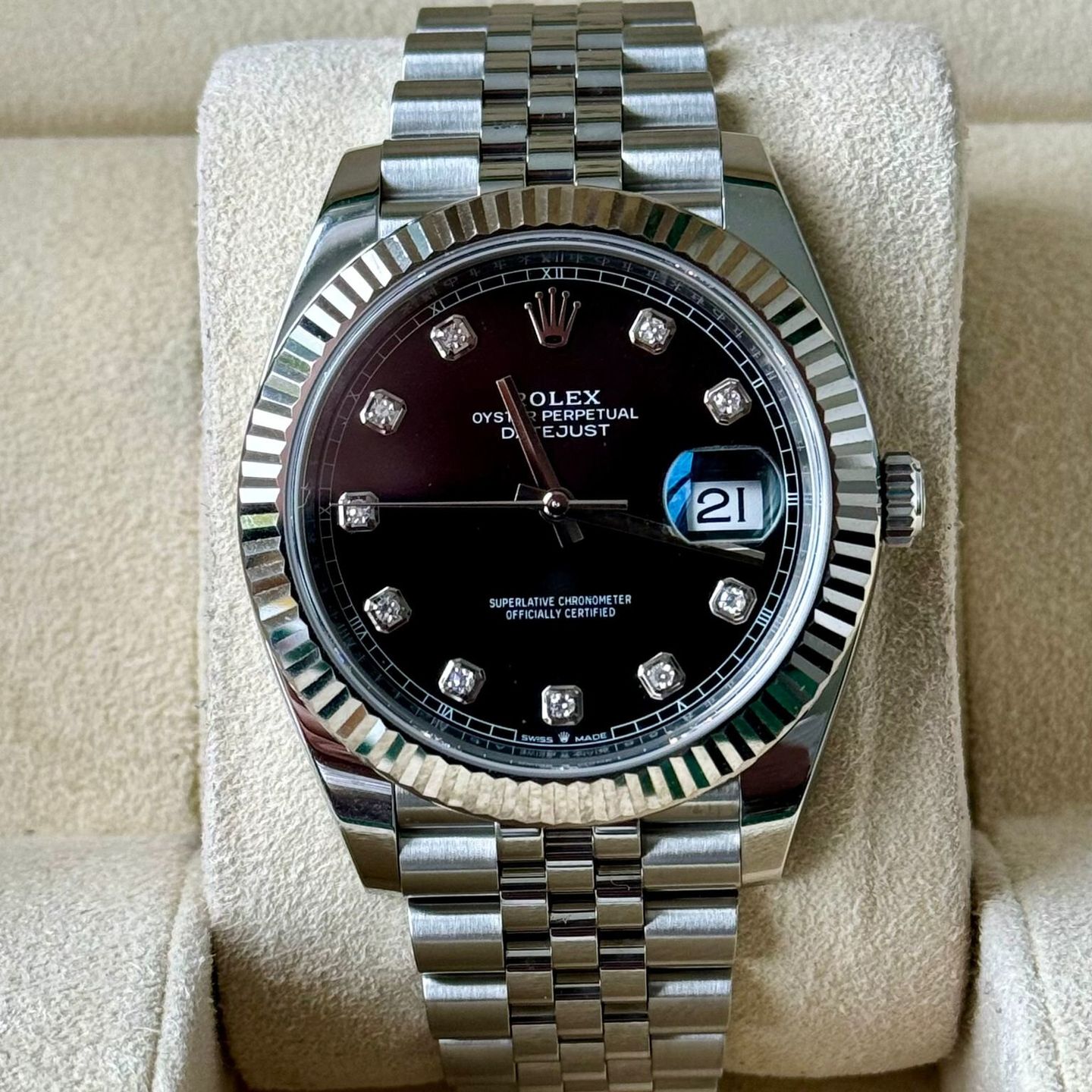 Rolex Datejust 41 126334 (2020) - Grijs wijzerplaat 41mm Staal (2/7)