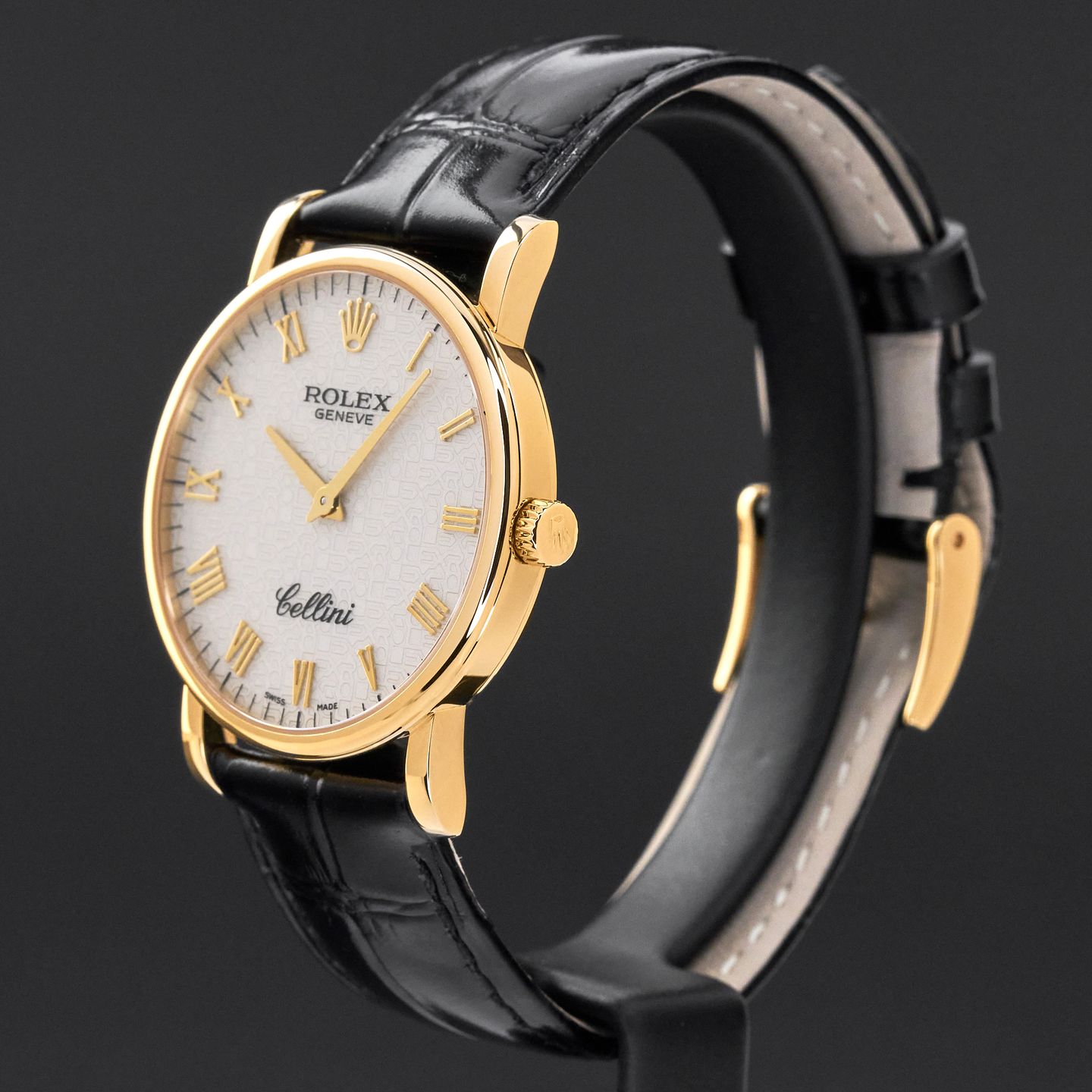 Rolex Cellini Time 5115 (2007) - Zilver wijzerplaat 32mm Geelgoud (3/8)