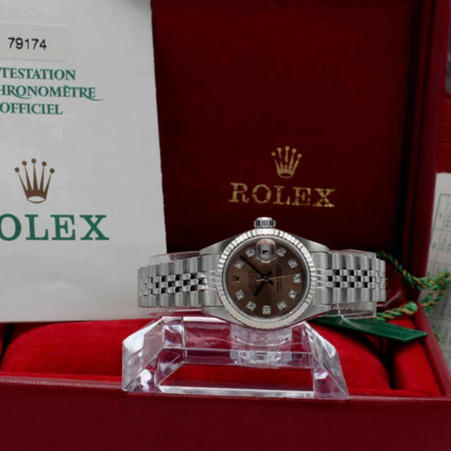 Rolex Lady-Datejust 79174 (1999) - Pink dial 26 mm Steel case (3/7)