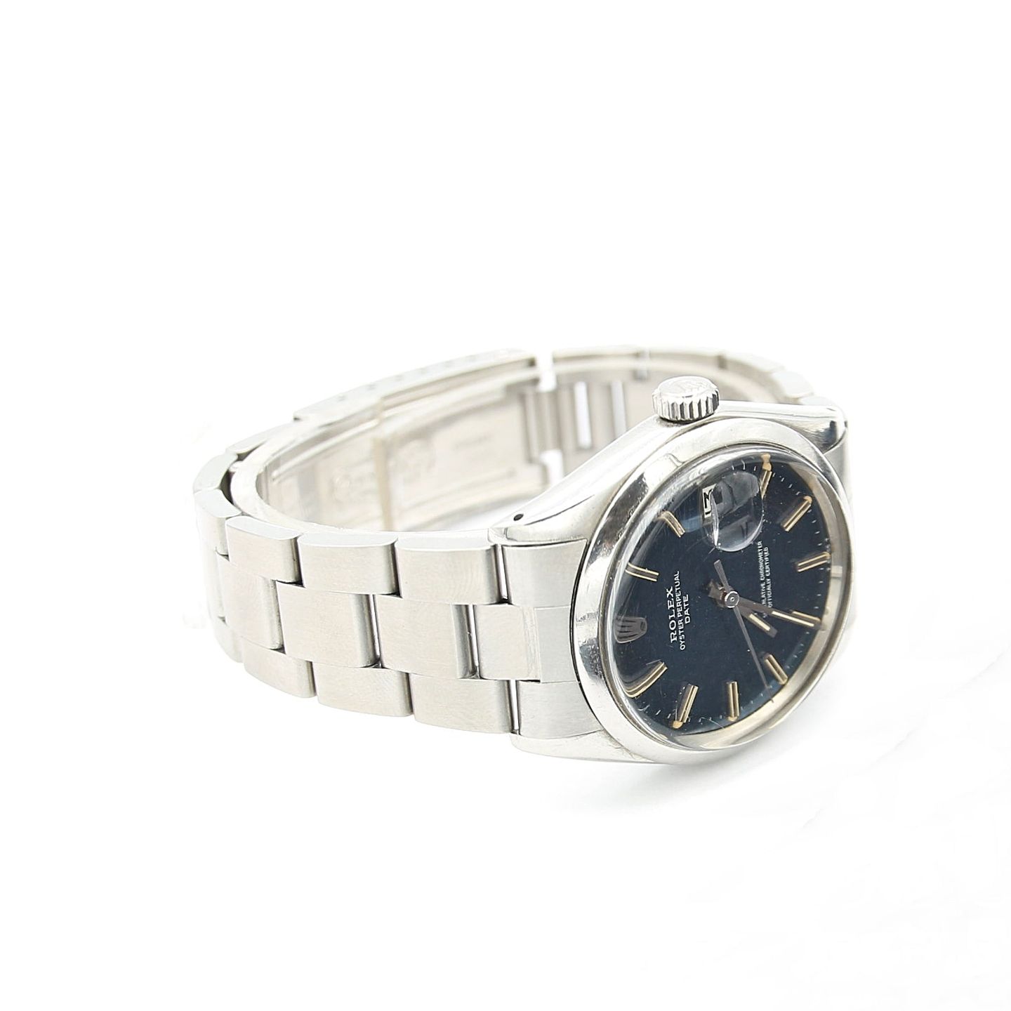 Rolex Oyster Perpetual Date 1500 (Unknown (random serial)) - Blue dial 34 mm Steel case (5/7)