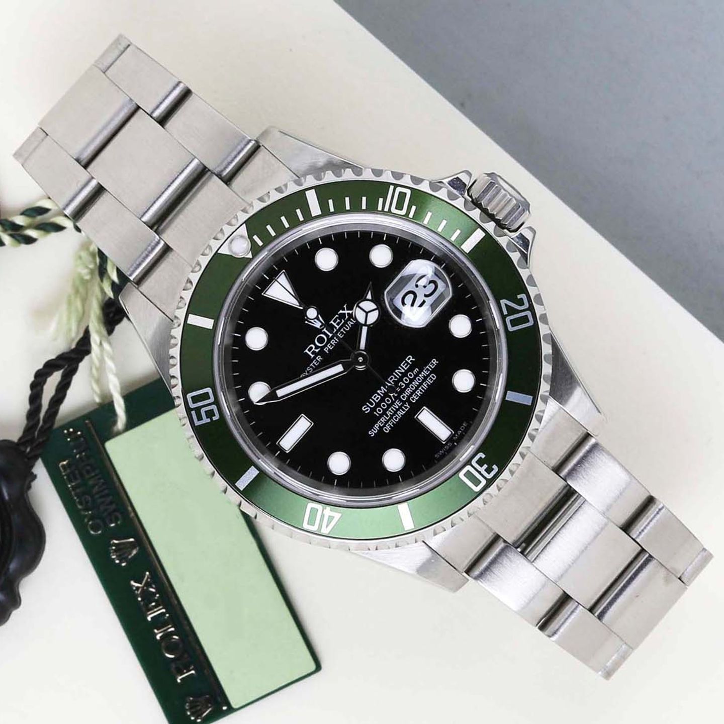 Rolex Submariner Date 16610LV (2006) - Black dial 40 mm Steel case (1/8)