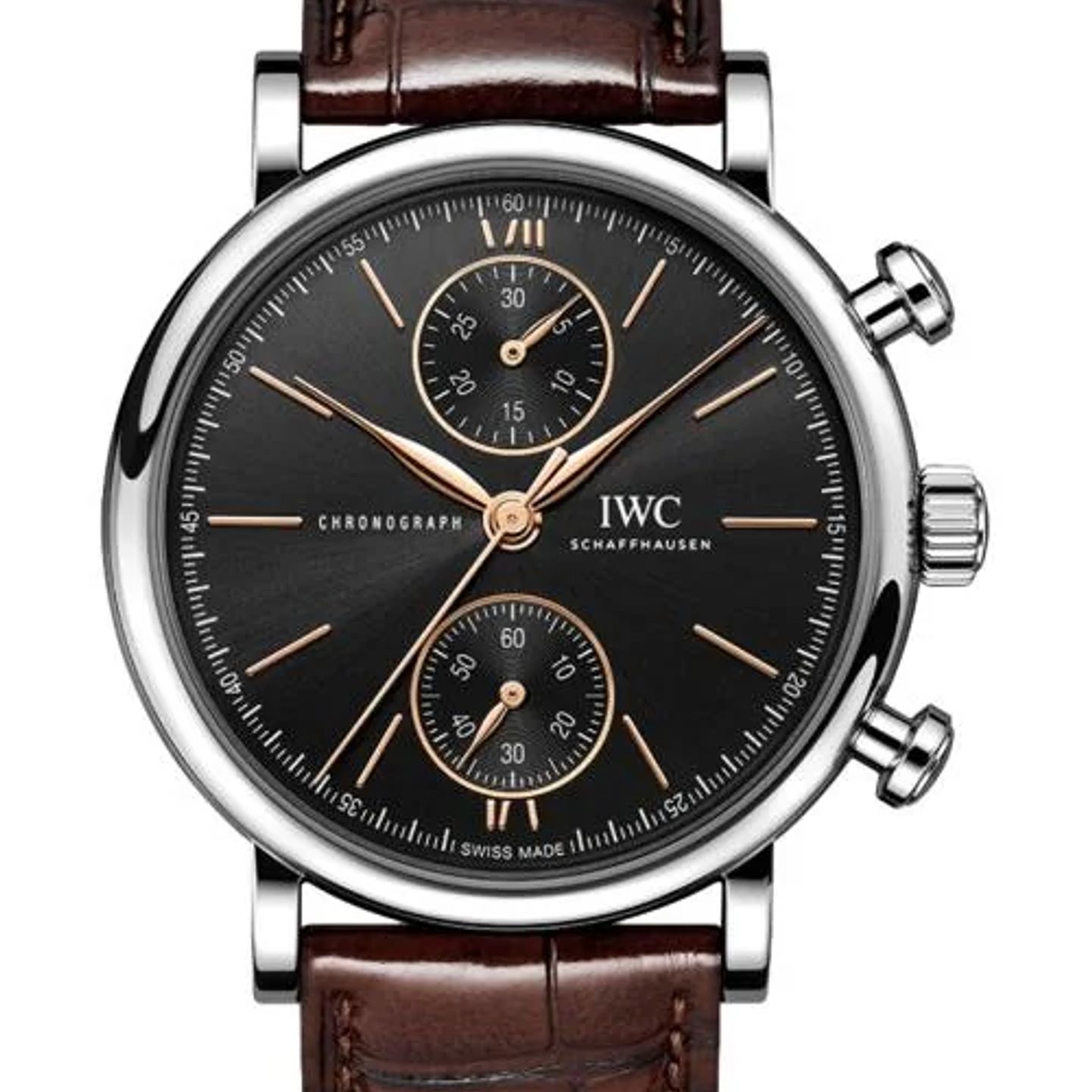 IWC Portofino Chronograph IW391404 (2026) - Black dial 39 mm Steel case (1/1)