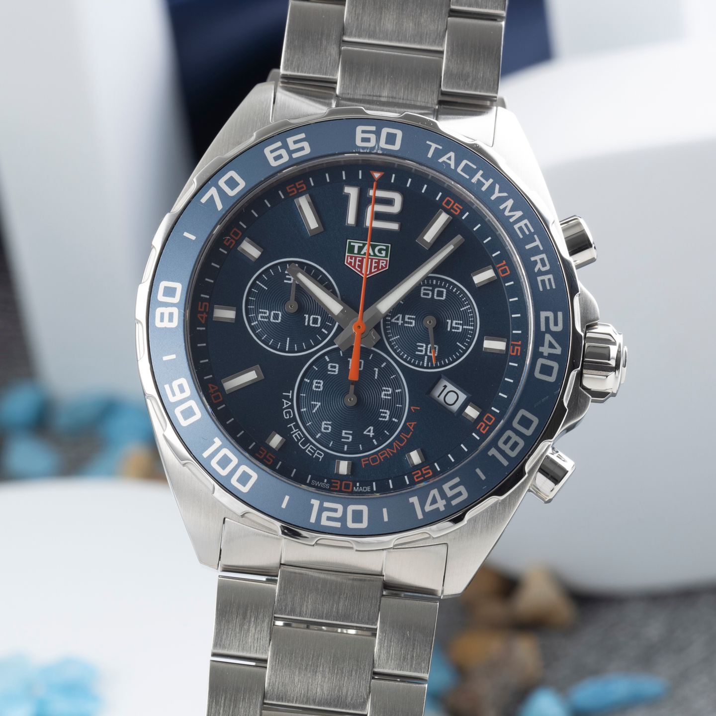 TAG Heuer Formula 1 Quartz CAZ1014.BA0842 (Onbekend (willekeurig serienummer)) - Blauw wijzerplaat 43mm Staal (3/8)