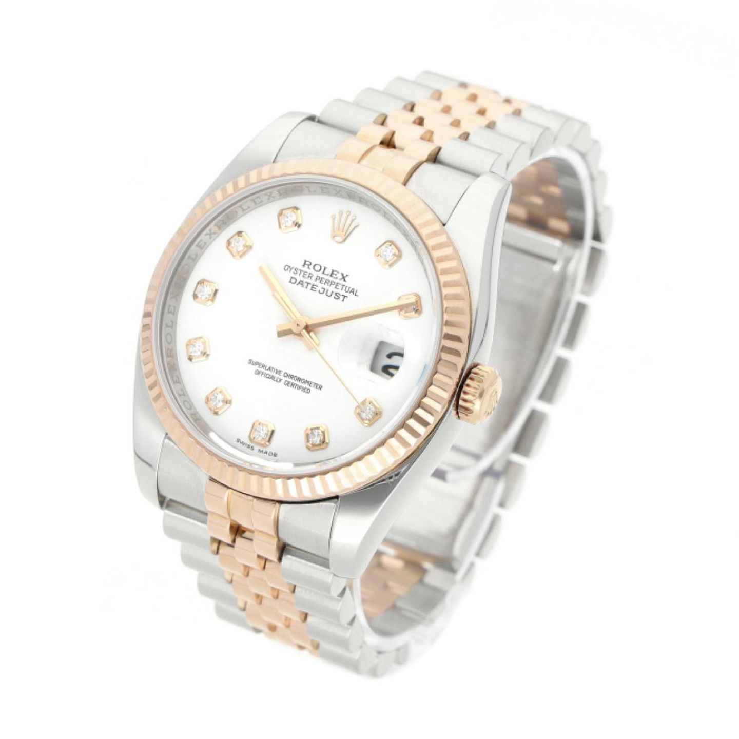 Rolex Datejust 36 116231 (2009) - Wit wijzerplaat 36mm Goud/Staal (4/5)