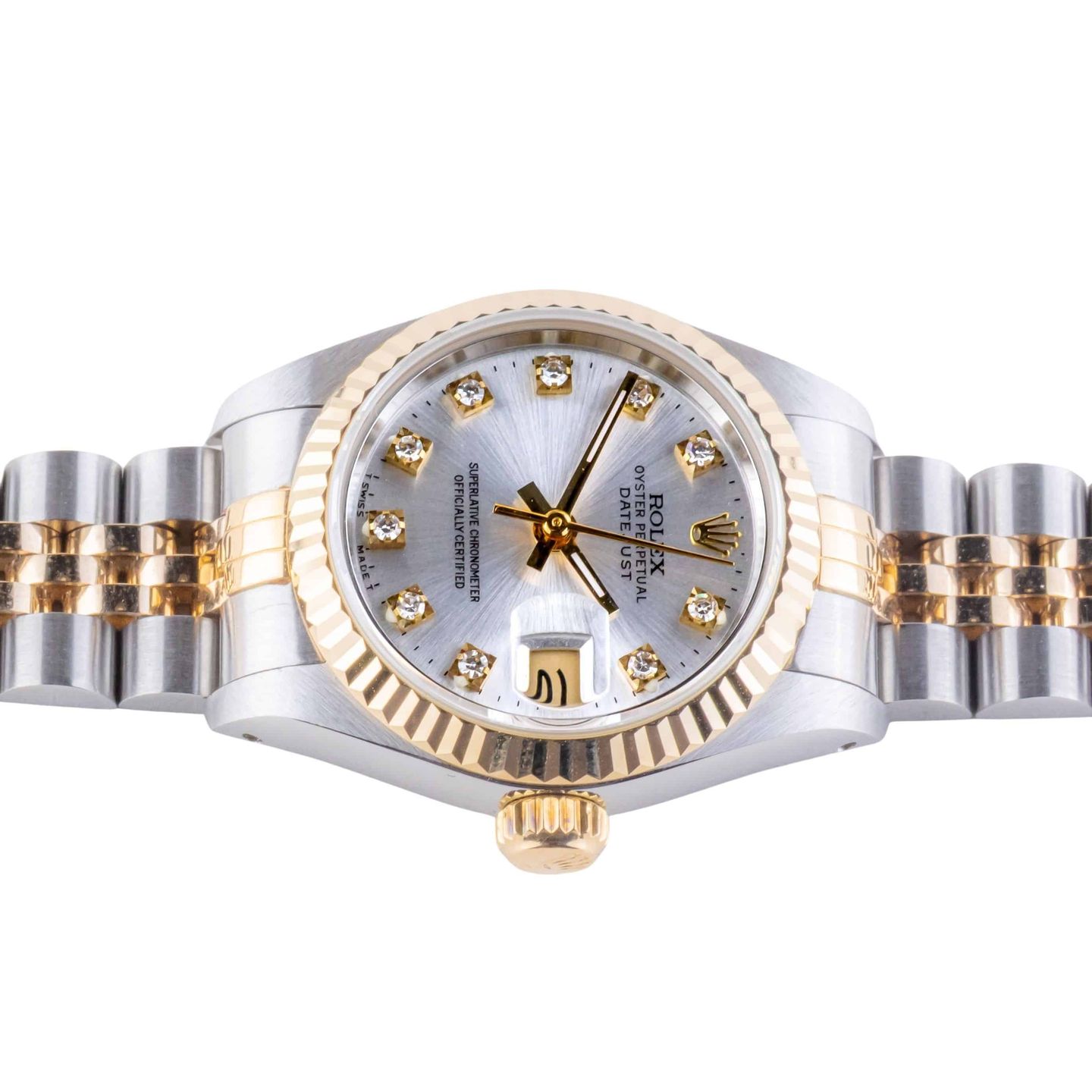 Rolex Lady-Datejust 69173 (1991) - Silver dial 26 mm Gold/Steel case (6/8)