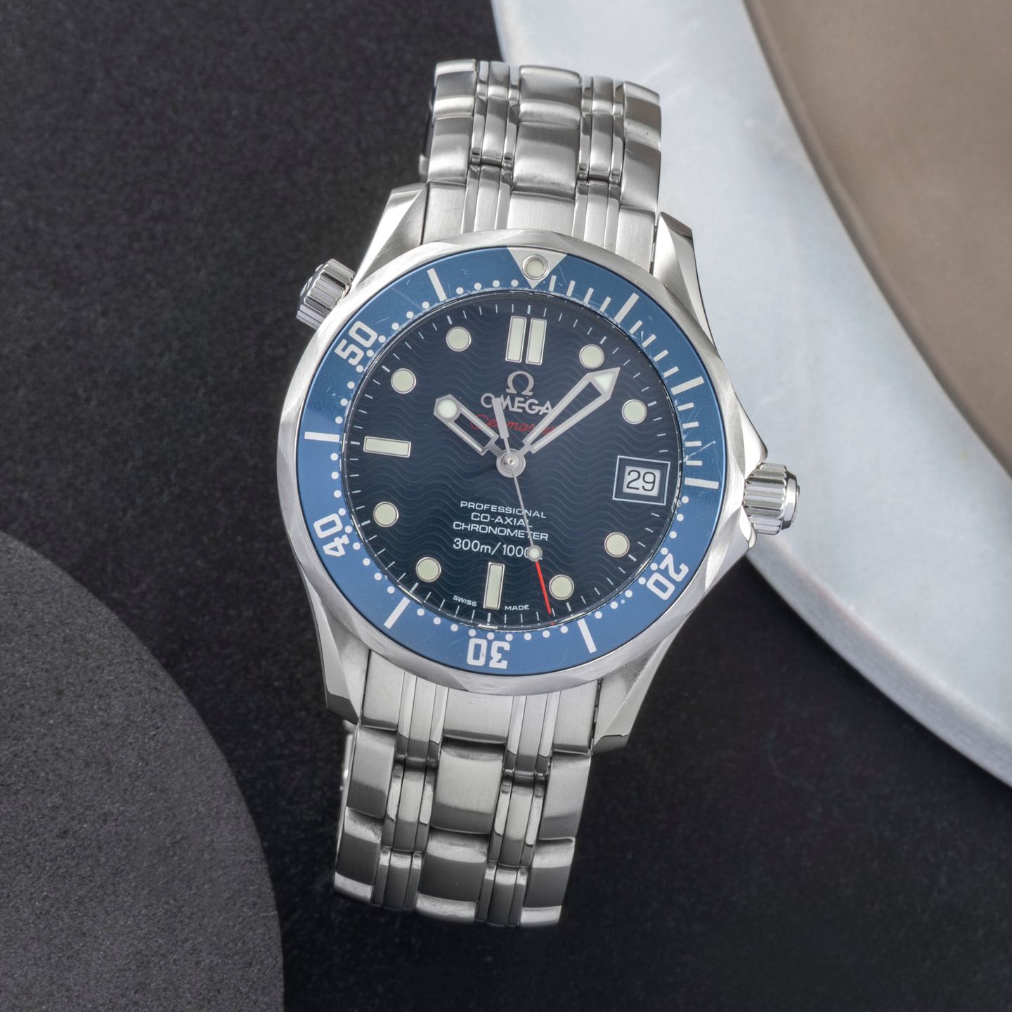 Omega Seamaster Diver 300 M 2222.80.00 (2007) - Blue dial 36 mm Steel case (1/8)