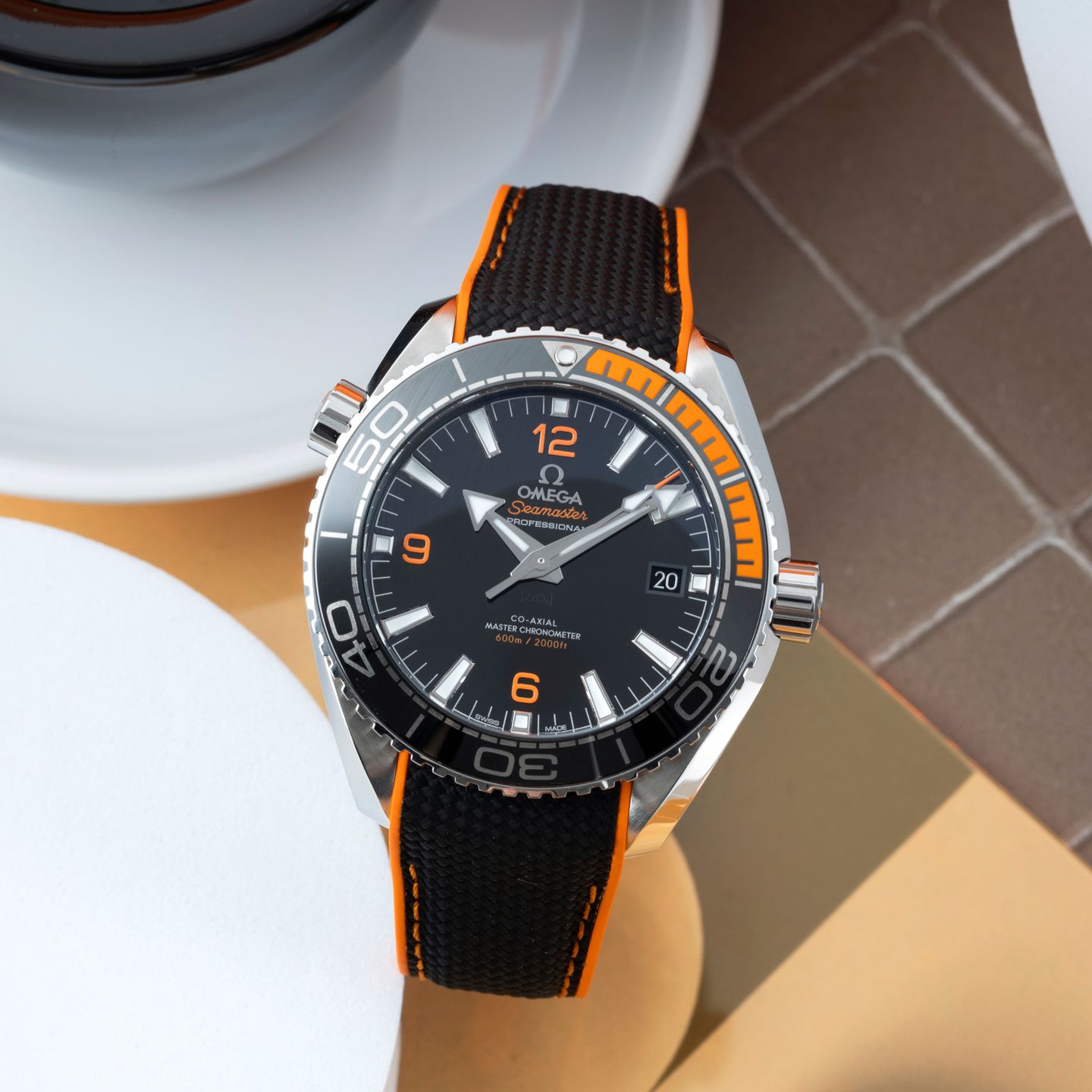 Omega Seamaster Planet Ocean 215.32.44.21.01.001 (Onbekend (willekeurig serienummer)) - Zwart wijzerplaat 44mm Staal (1/8)