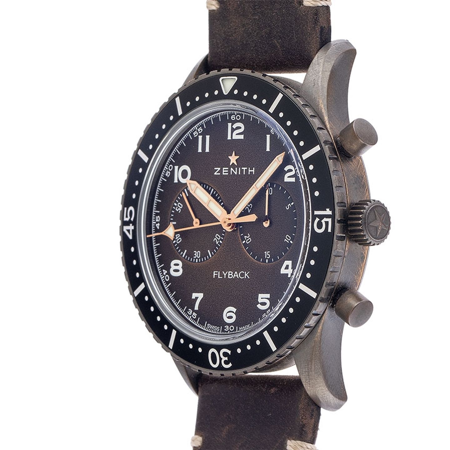 Zenith Pilot 29.2240.405/18.C801 (2022) - Brons wijzerplaat 43mm Brons (3/7)